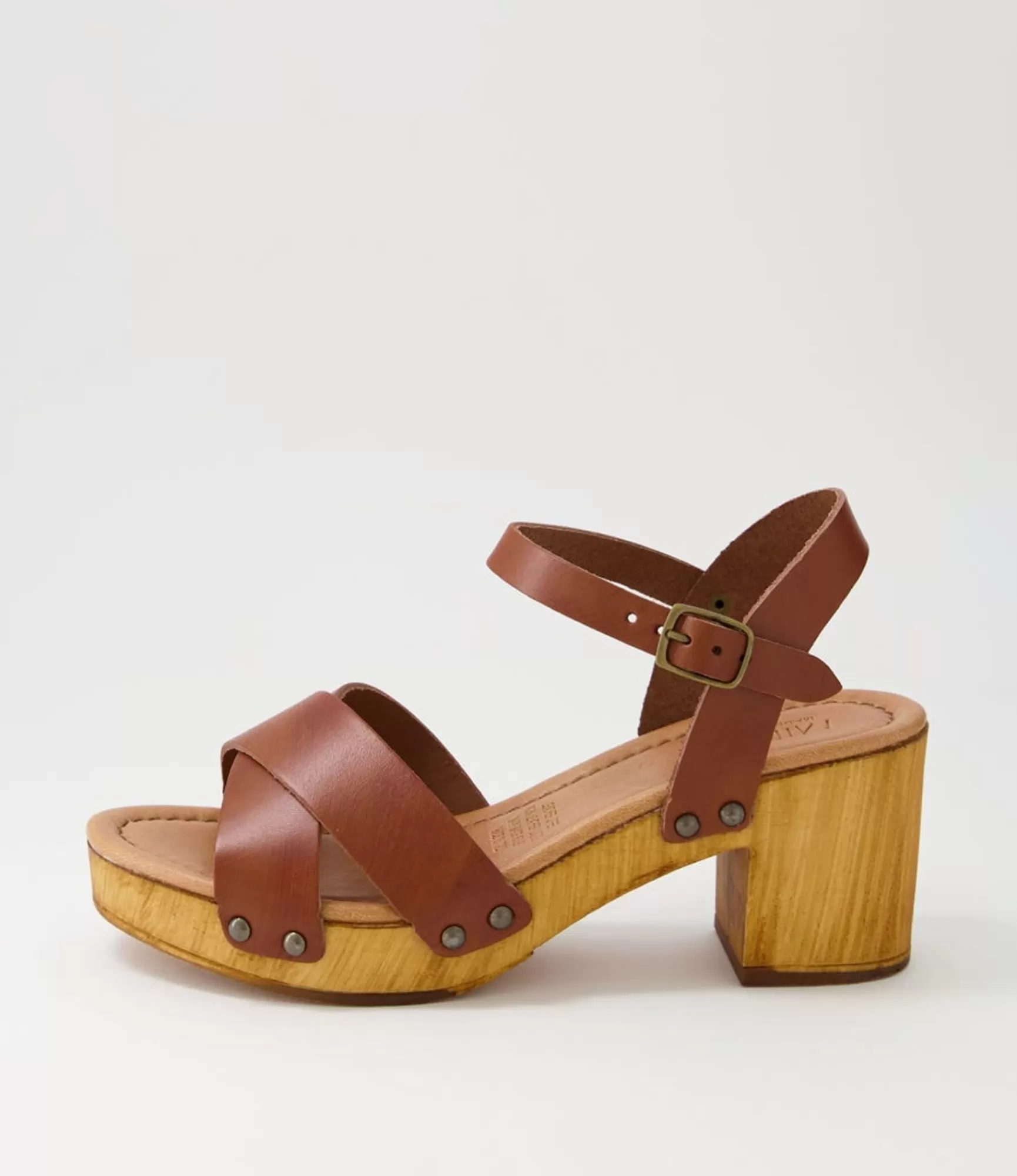 Shop Midas Shoes Byrony Tan Leather Sandals