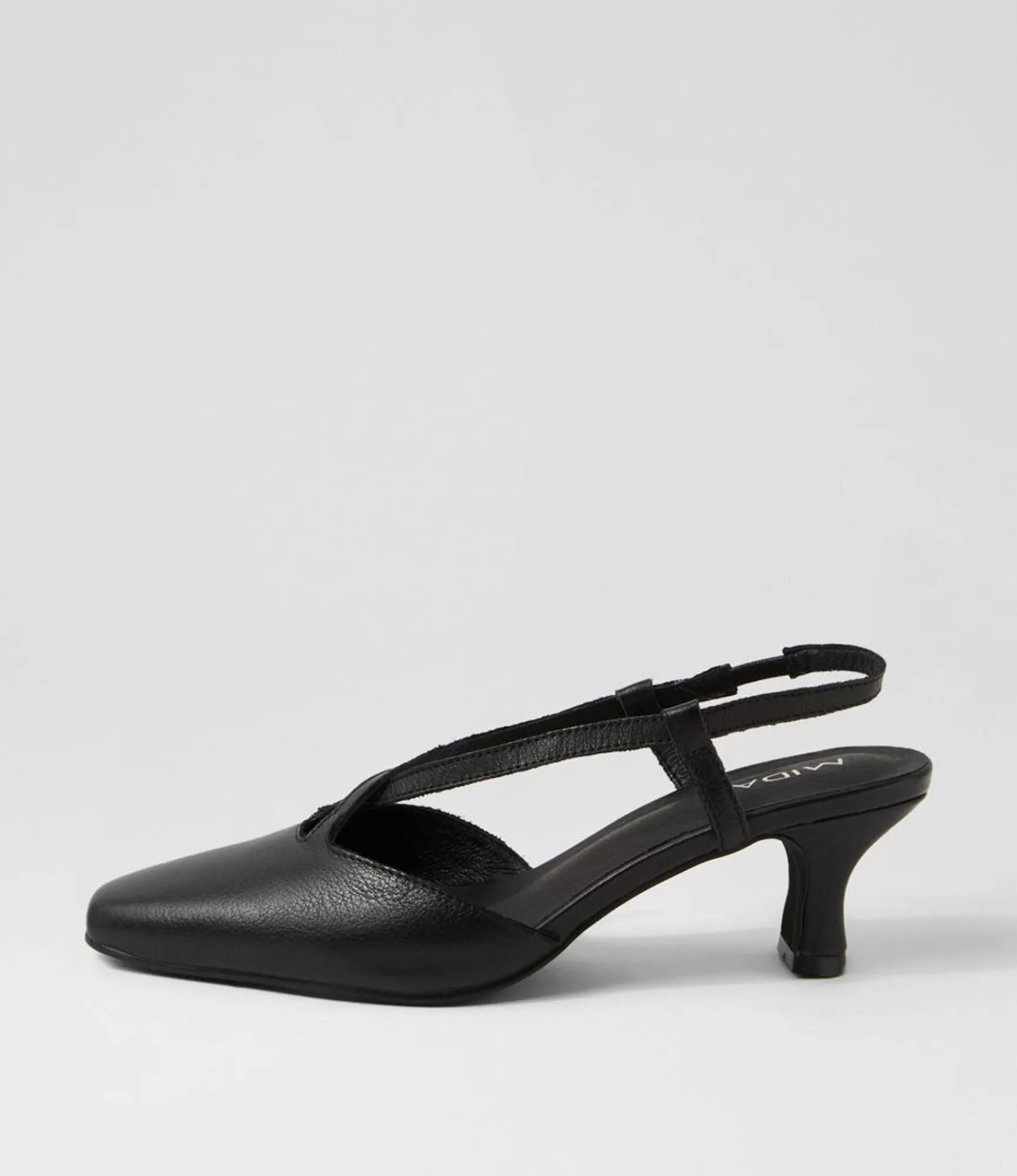 Clearance Midas Shoes Camdyn Black Leather Heels