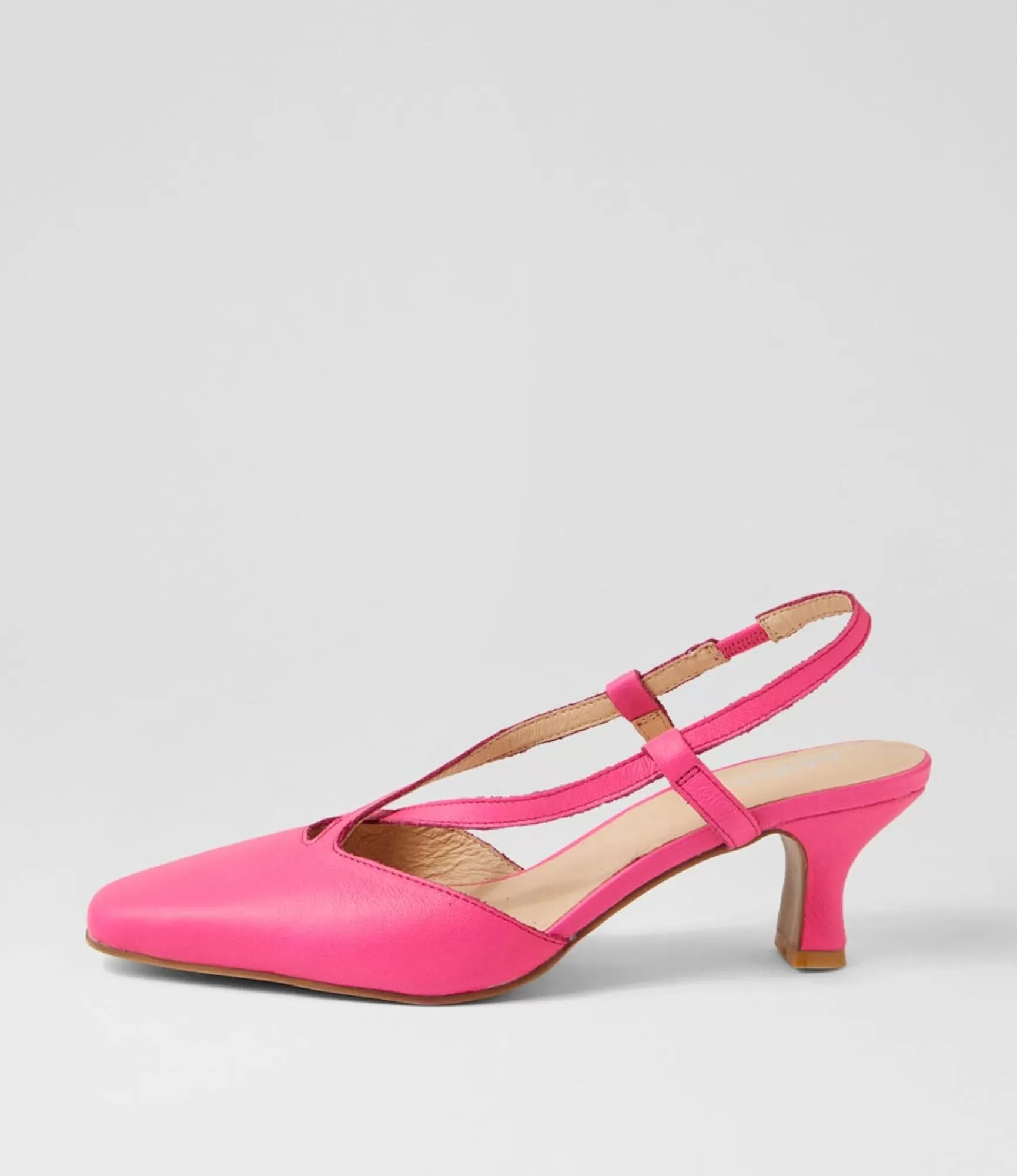 Best Midas Shoes Camdyn Hot Pink Leather Heels