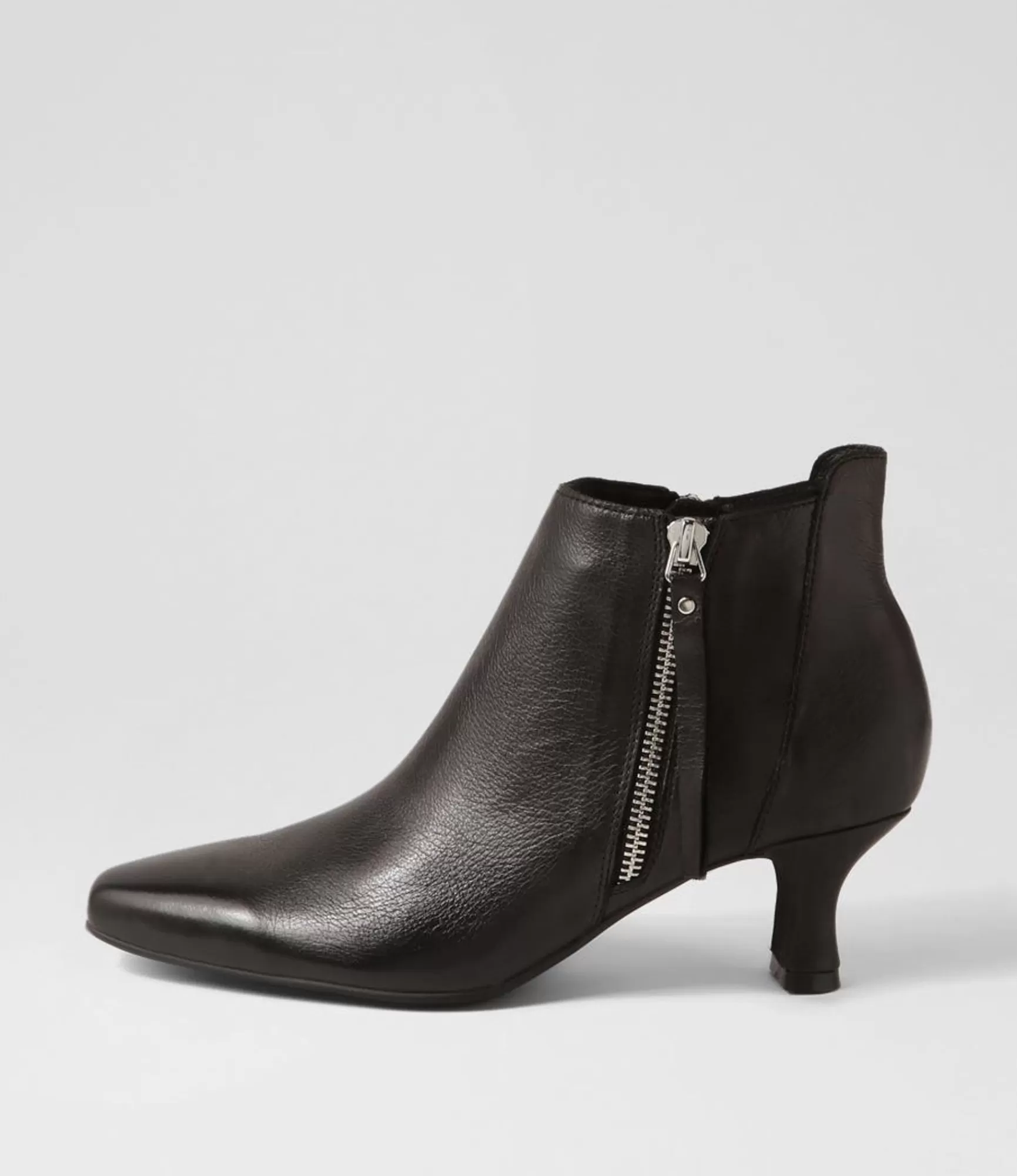 Cheap Midas Shoes Canna Black Leather Ankle Boots