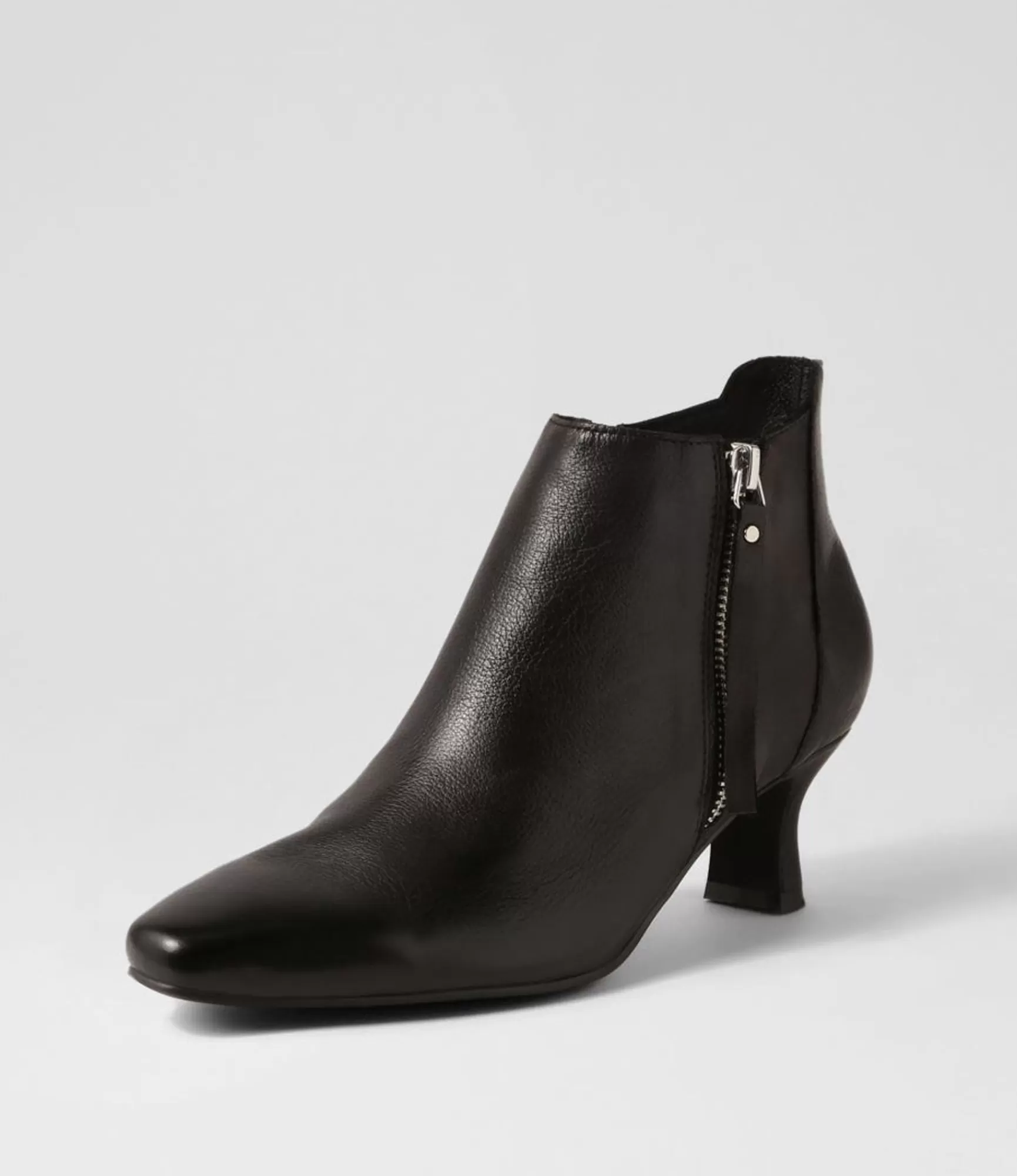Cheap Midas Shoes Canna Black Leather Ankle Boots