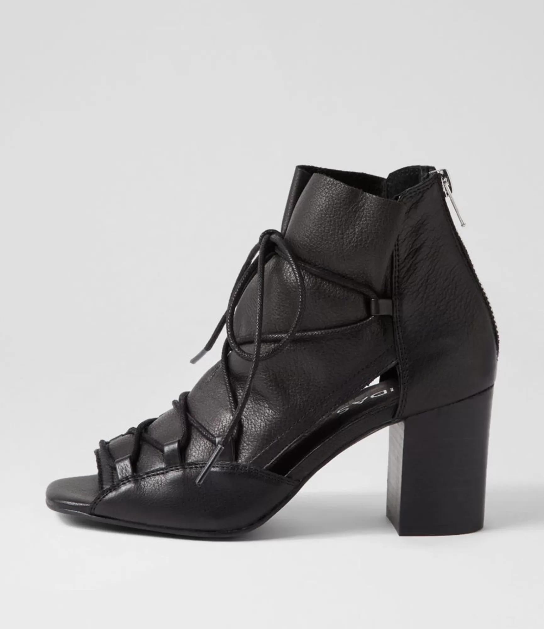 Clearance Midas Shoes Capell Black Leather Sandals