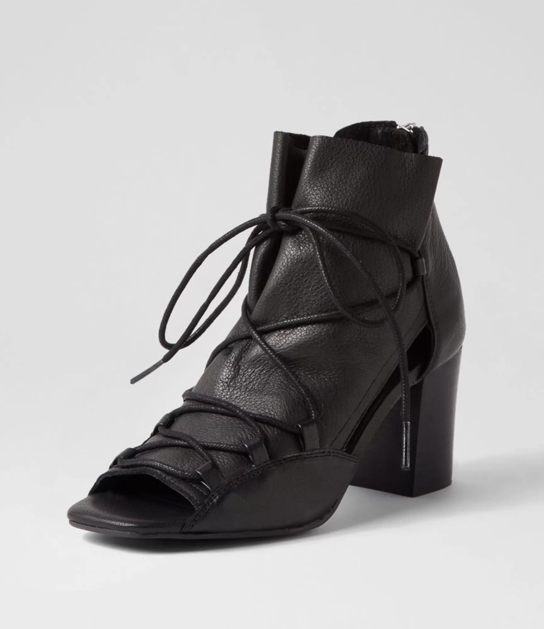 Clearance Midas Shoes Capell Black Leather Sandals