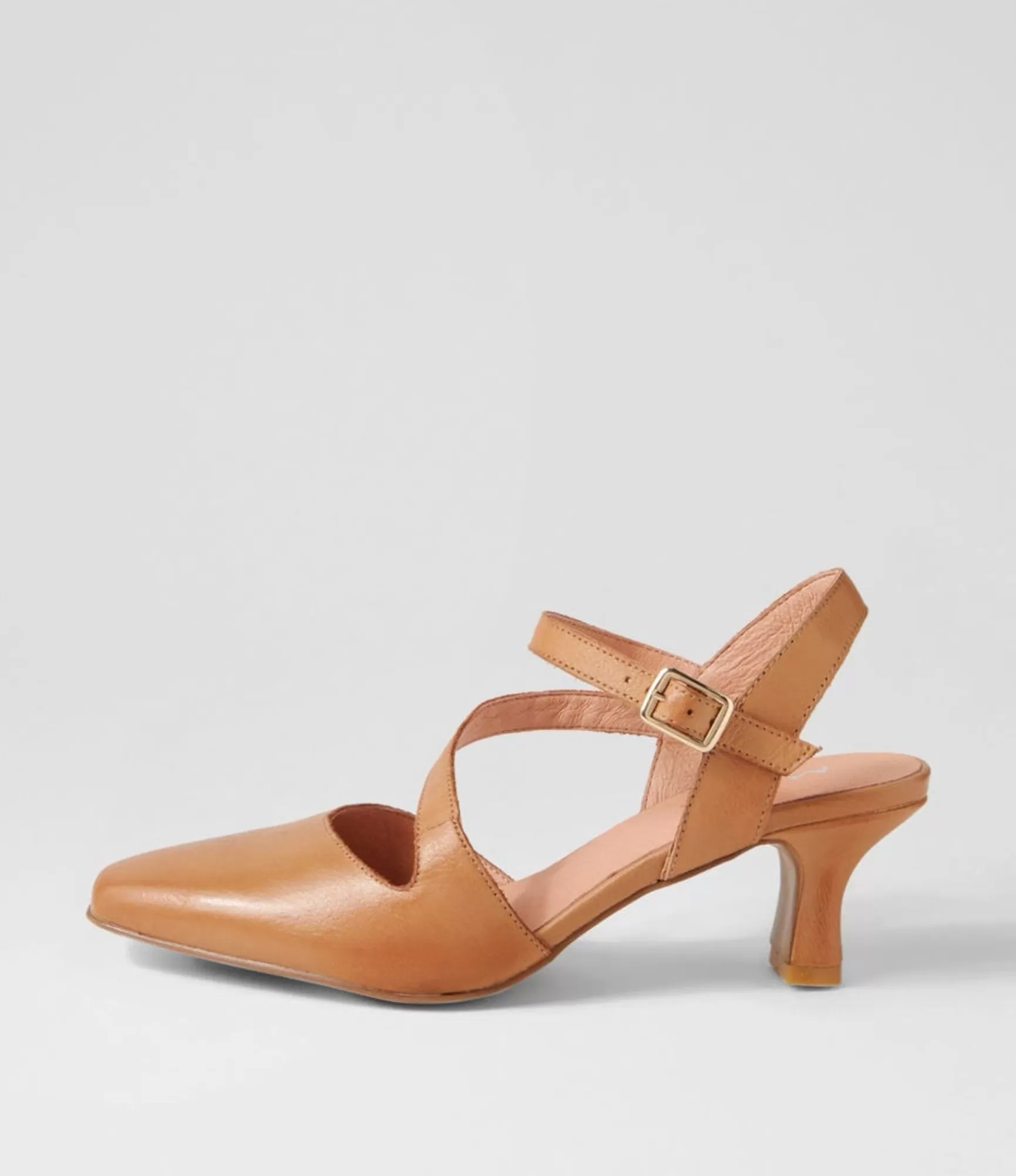 Flash Sale Midas Shoes Cherissa Tan Leather Heels