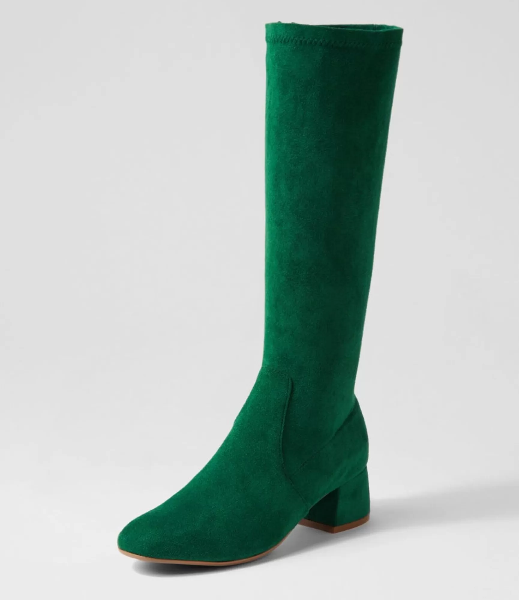 Best Midas Shoes Chevon Emerald Stretch Microsuede Knee High Boots