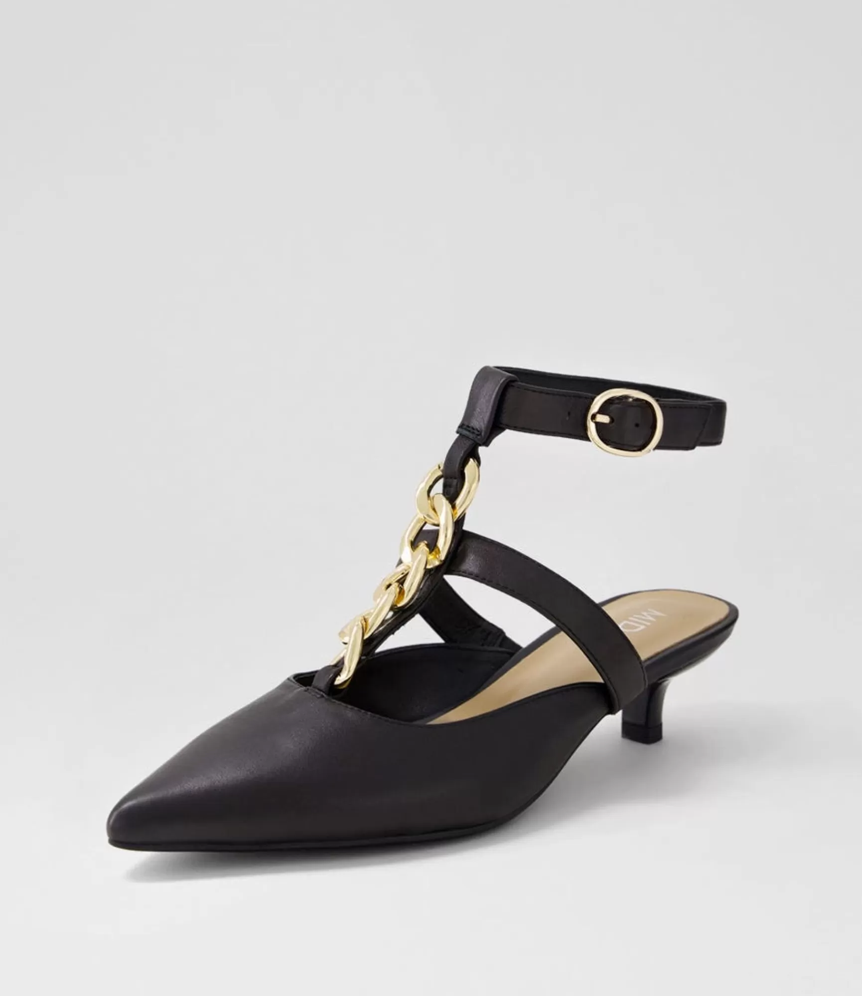 Store Midas Shoes Chille Black Leather Heels