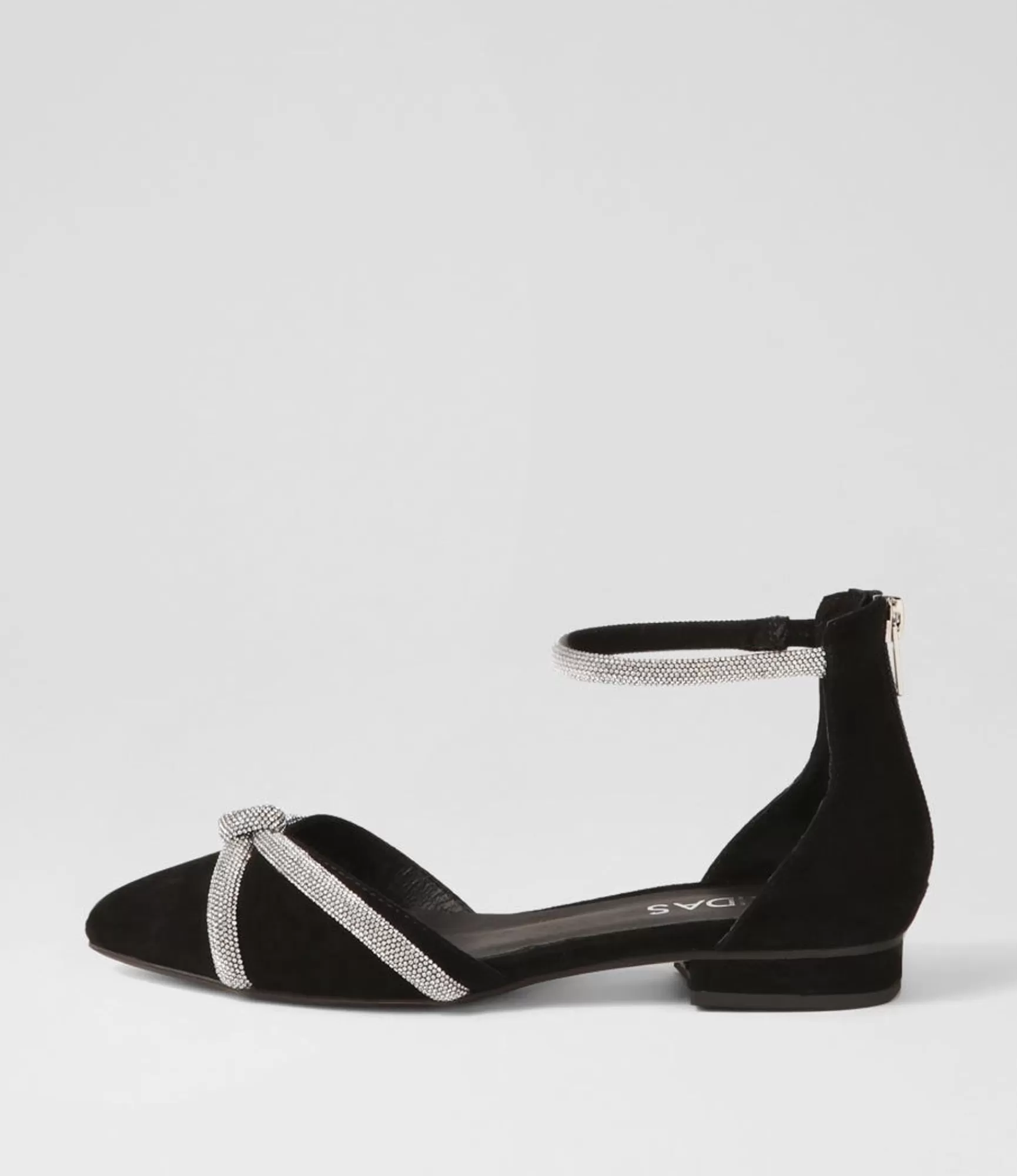 Cheap Midas Shoes Dallace Black Suede Flat Shoes