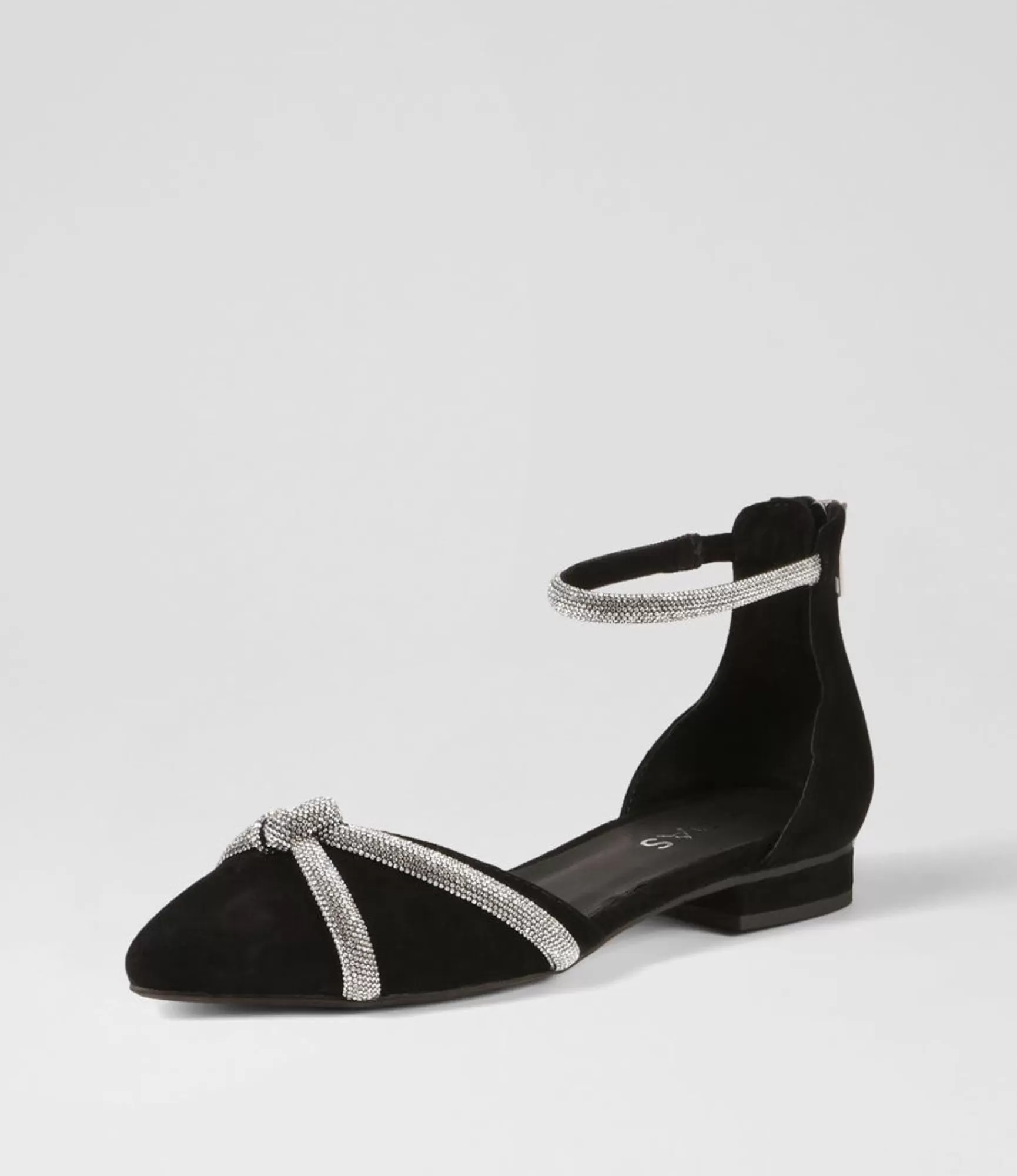 Cheap Midas Shoes Dallace Black Suede Flat Shoes