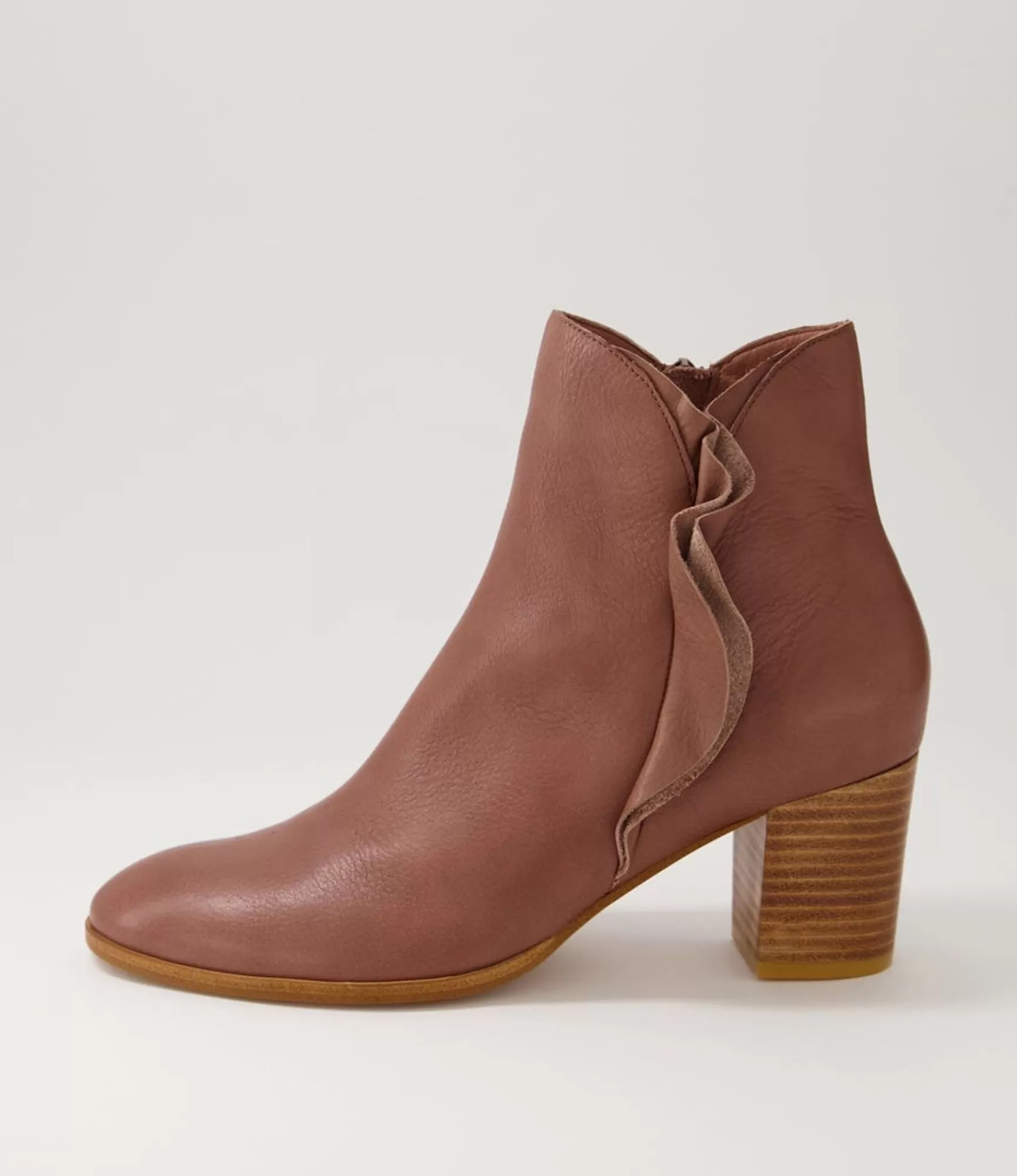 Best Sale Midas Shoes Darcey Rosewood Leather Ankle Boots Nh