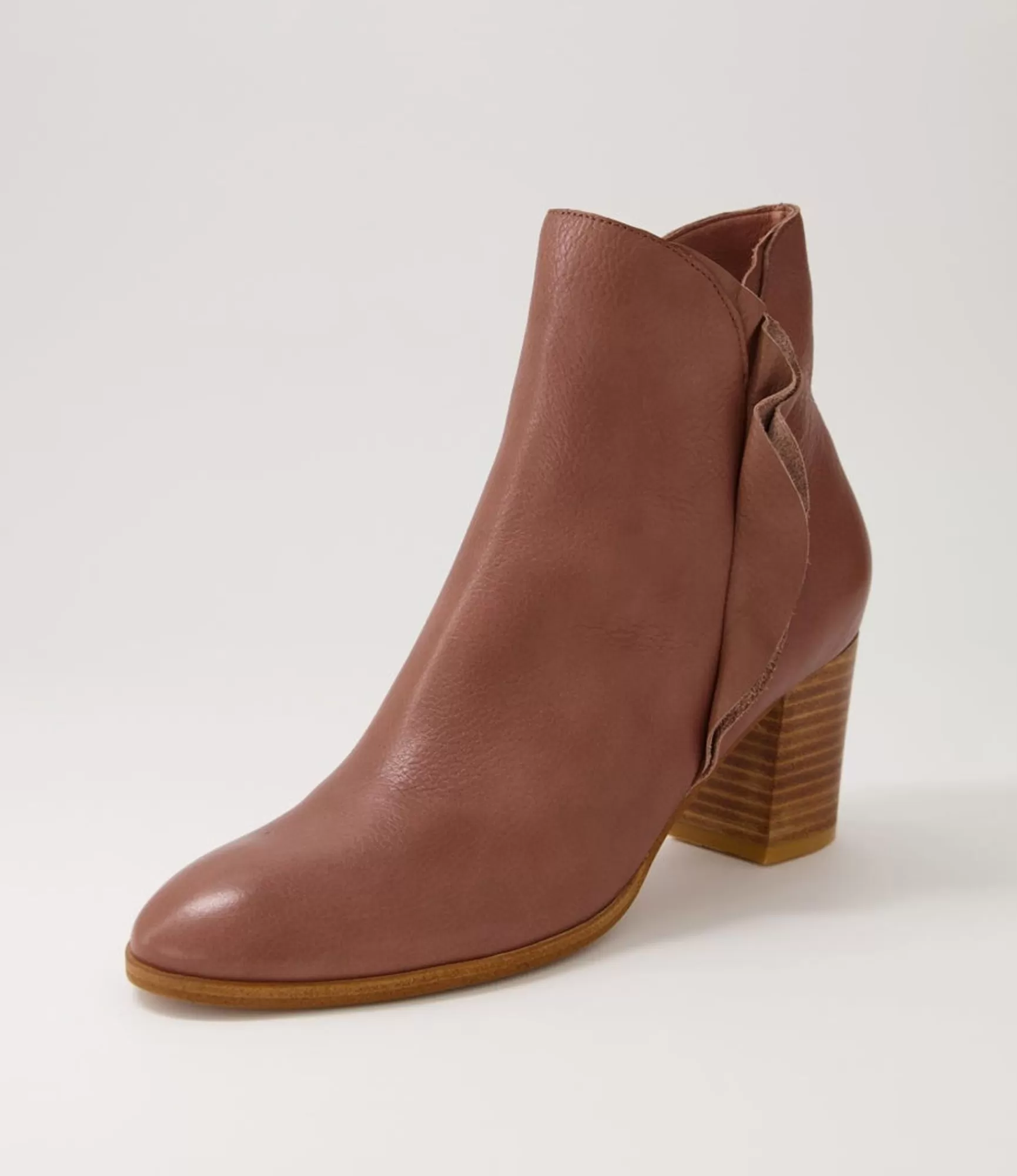 Best Sale Midas Shoes Darcey Rosewood Leather Ankle Boots Nh
