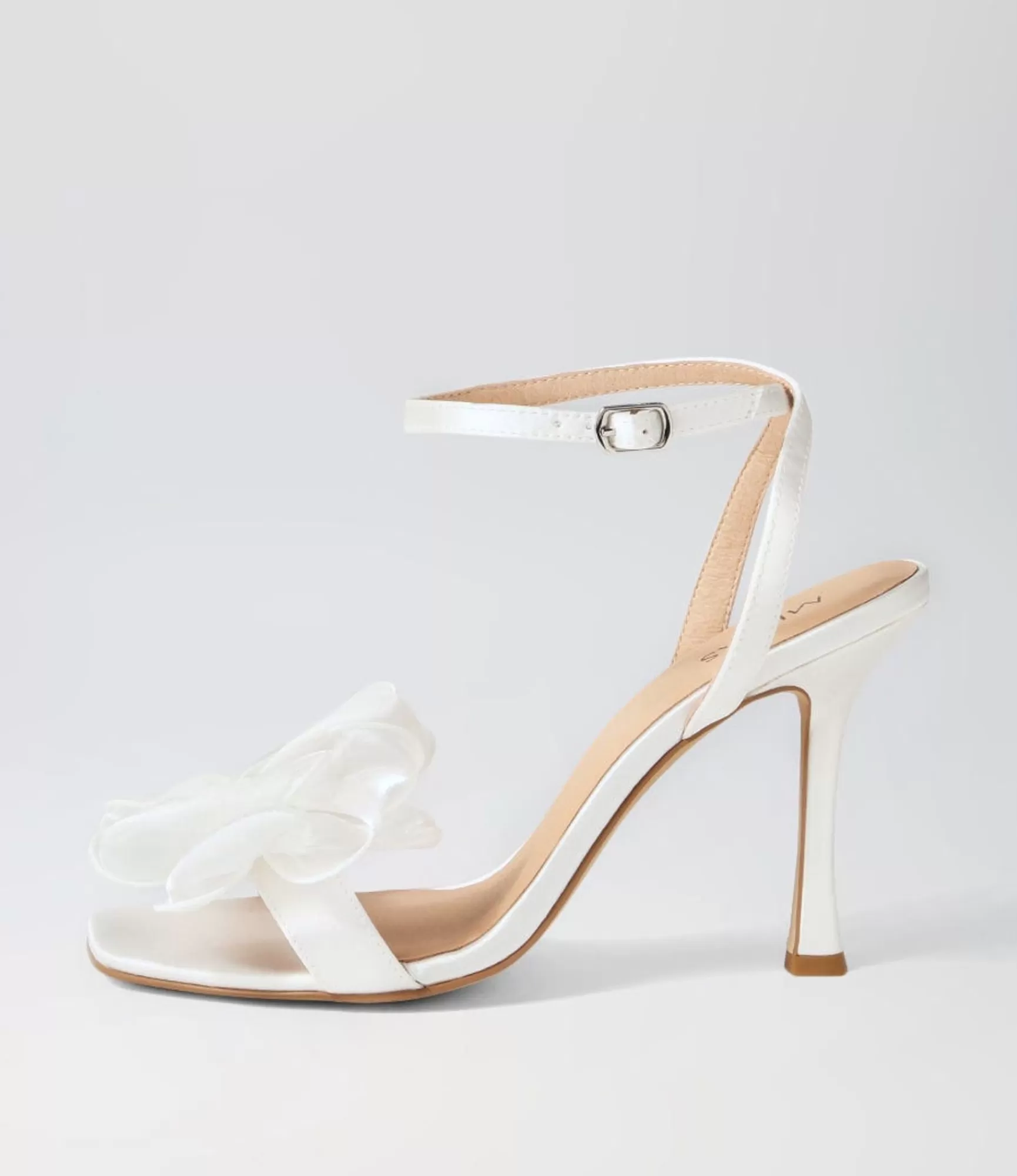 Online Midas Shoes Darris White Satin Sandals