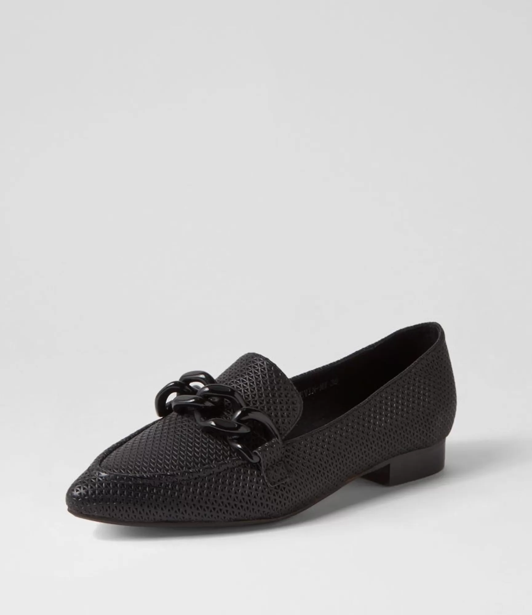 Online Midas Shoes Devin Black Leather Loafers