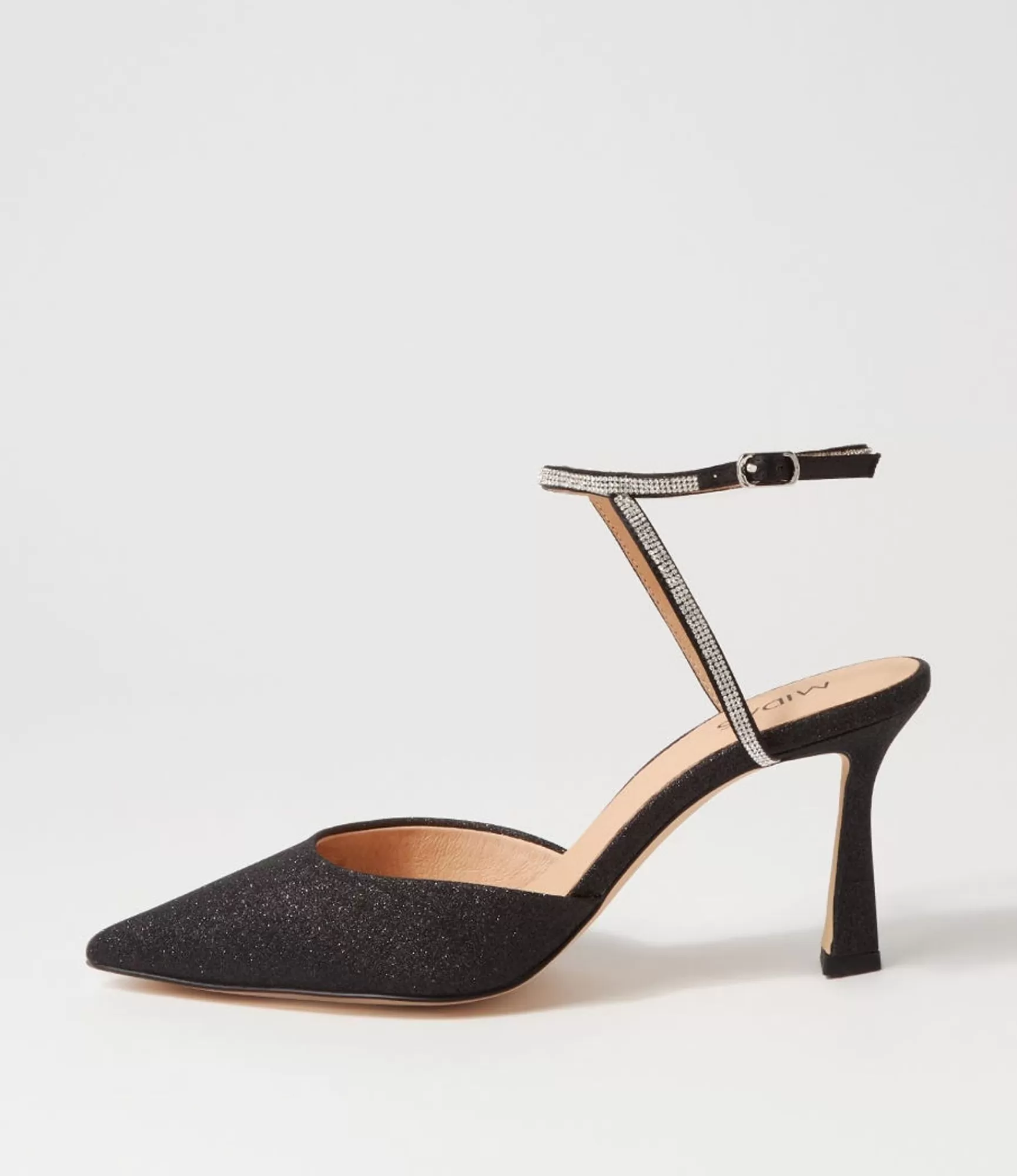 Sale Midas Shoes Dialla Black Glitter Sandals