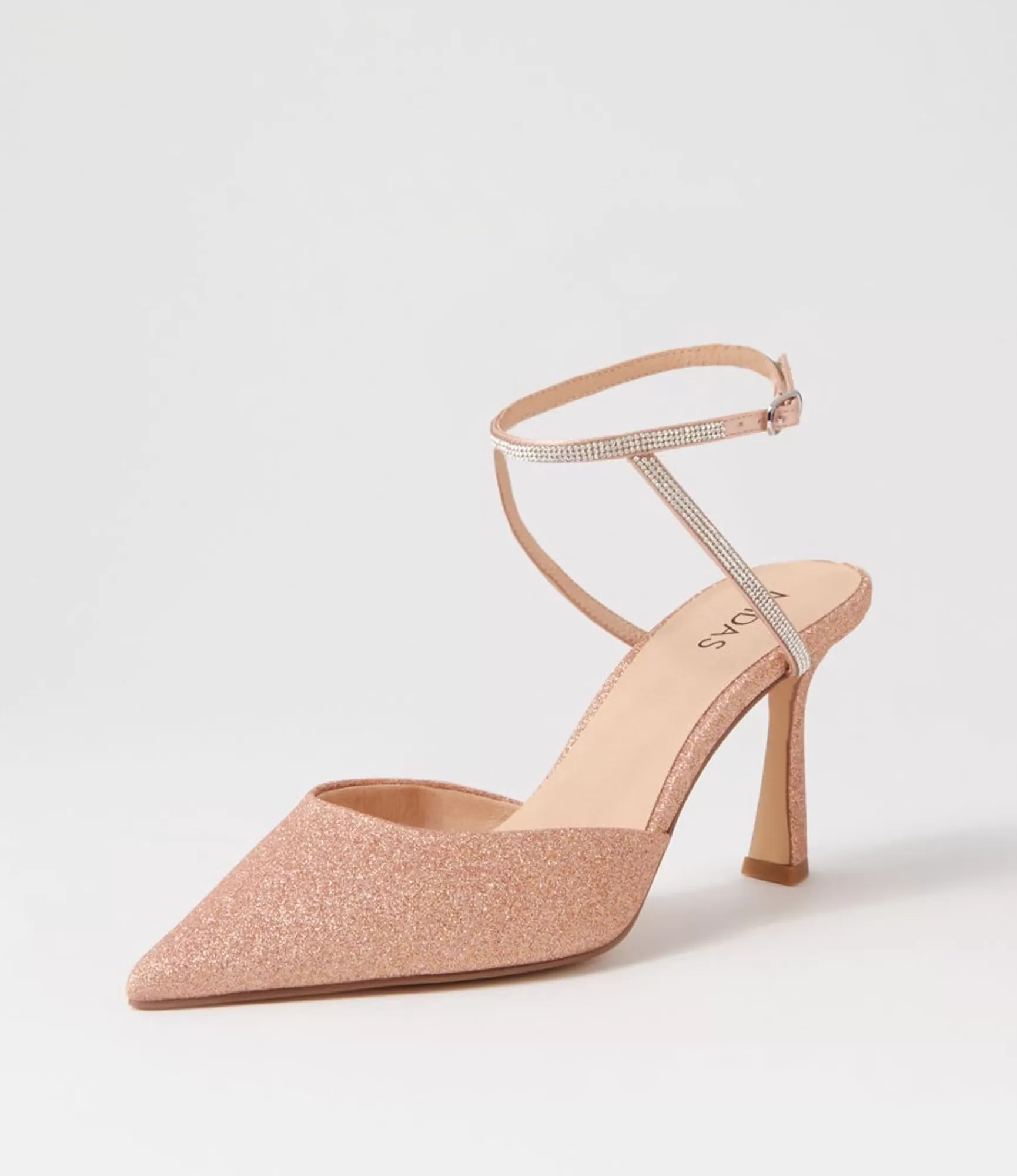 Best Midas Shoes Dialla Nude Glitter Sandals