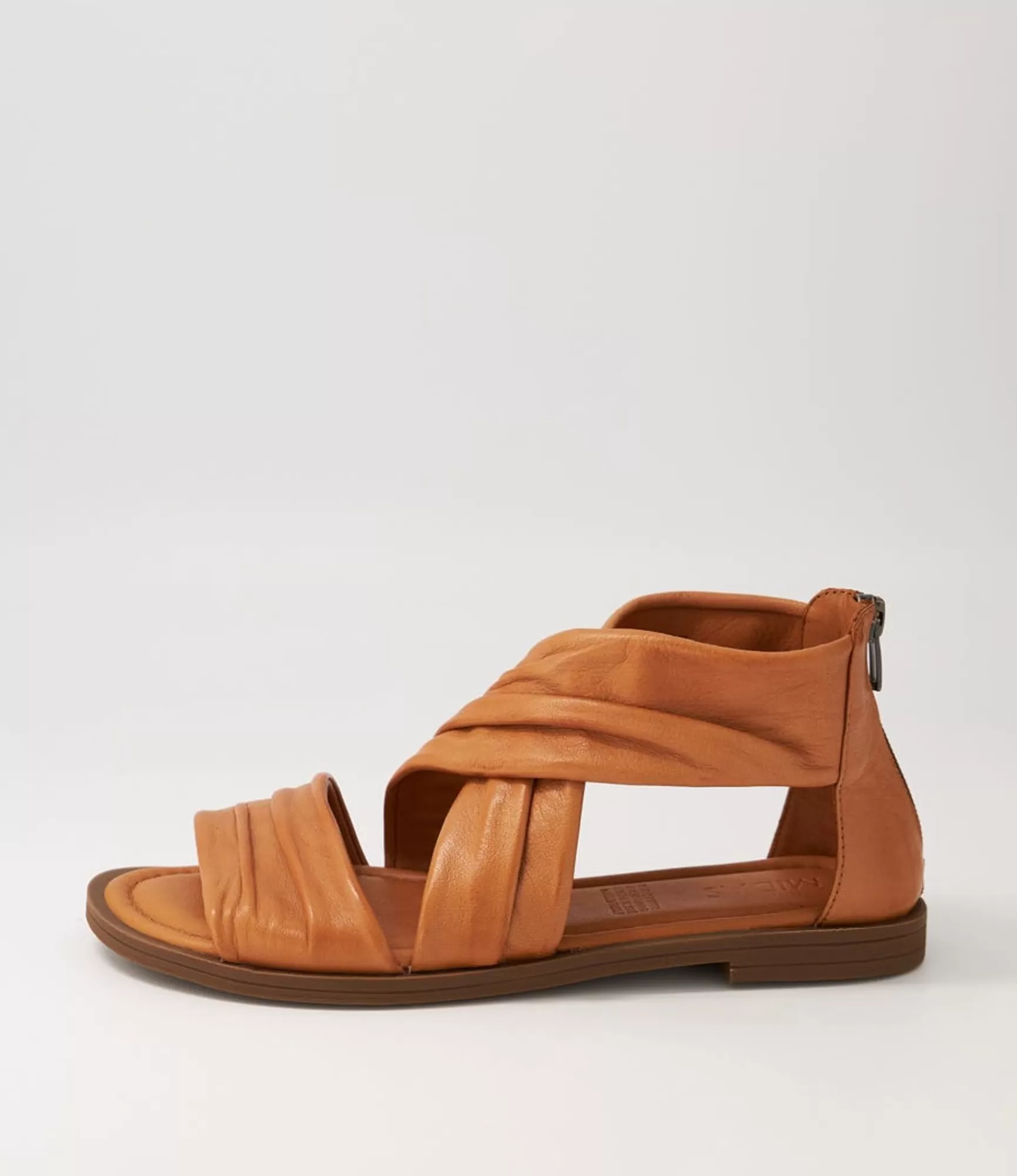 Clearance Midas Shoes Dizzee Tan Leather Sandals