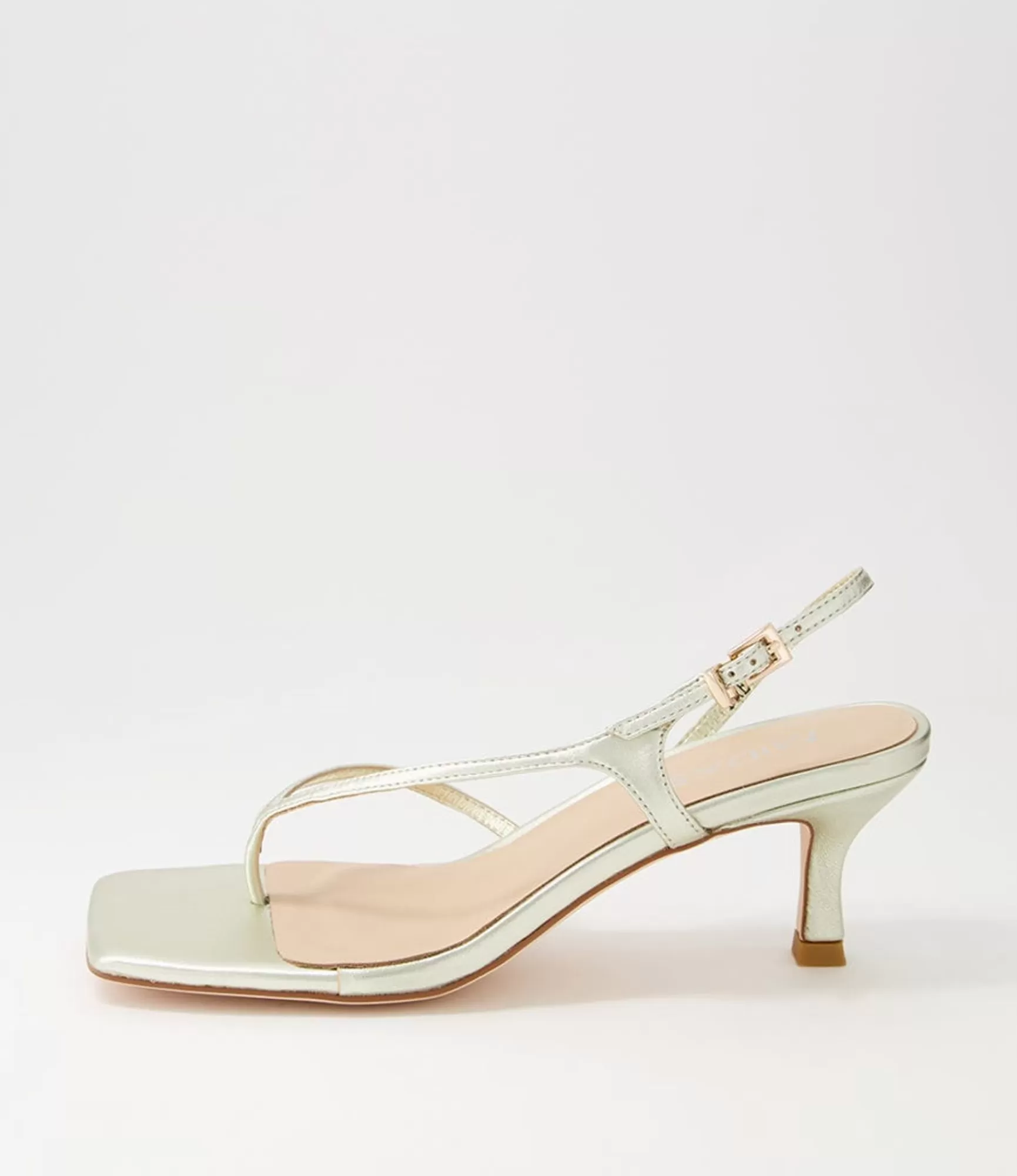 Discount Midas Shoes Drewe Pale Gold Leather Sandals