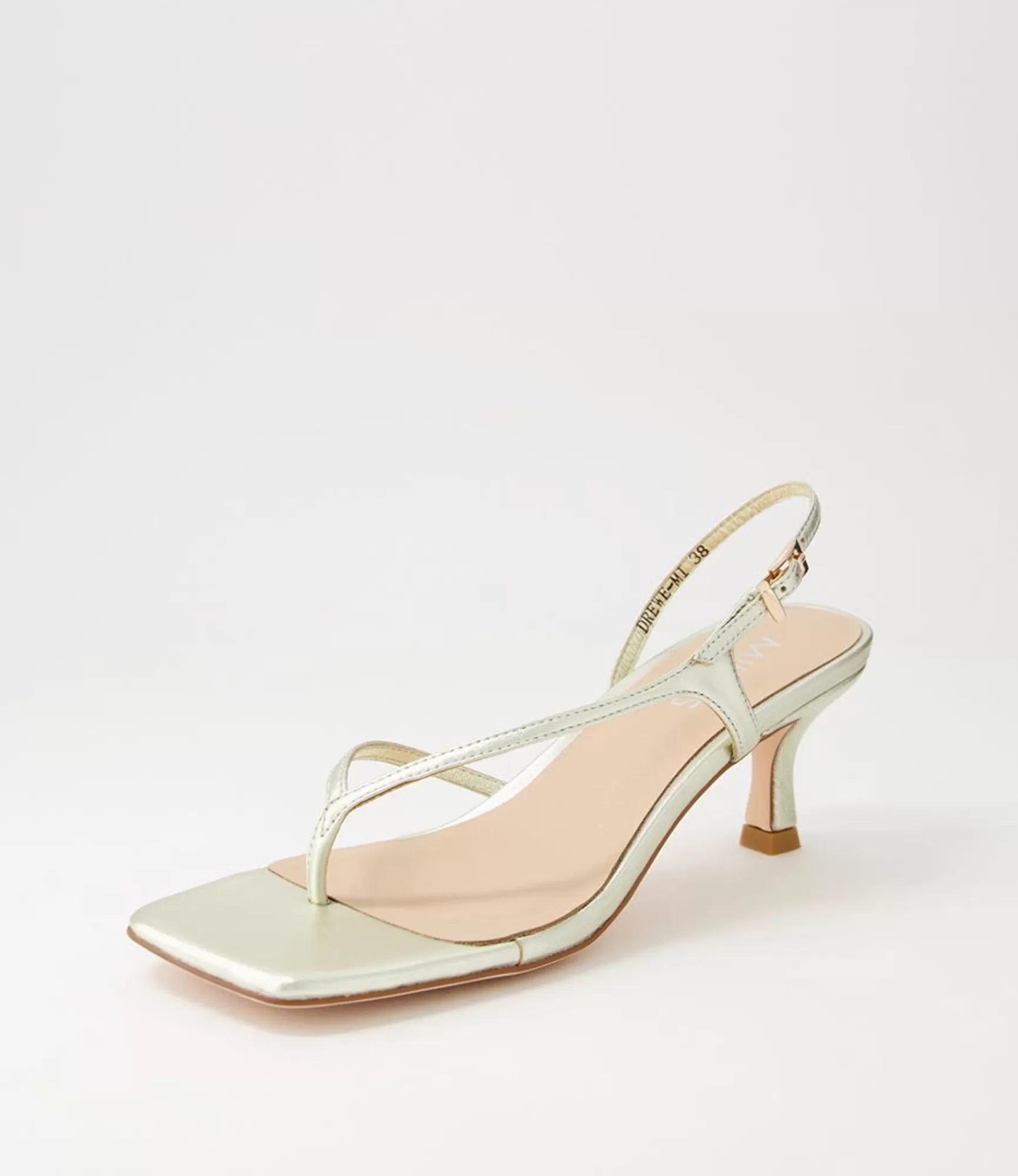 Discount Midas Shoes Drewe Pale Gold Leather Sandals