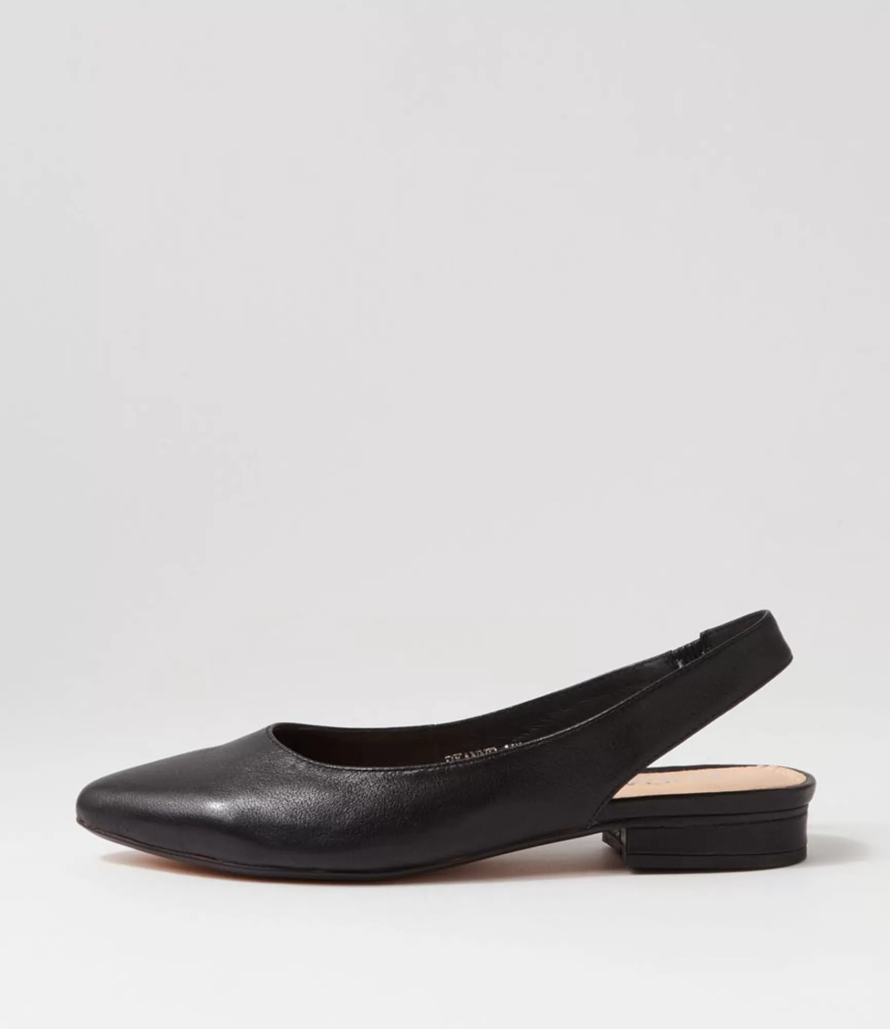 Store Midas Shoes Dyanne Black Leather Flat Shoes