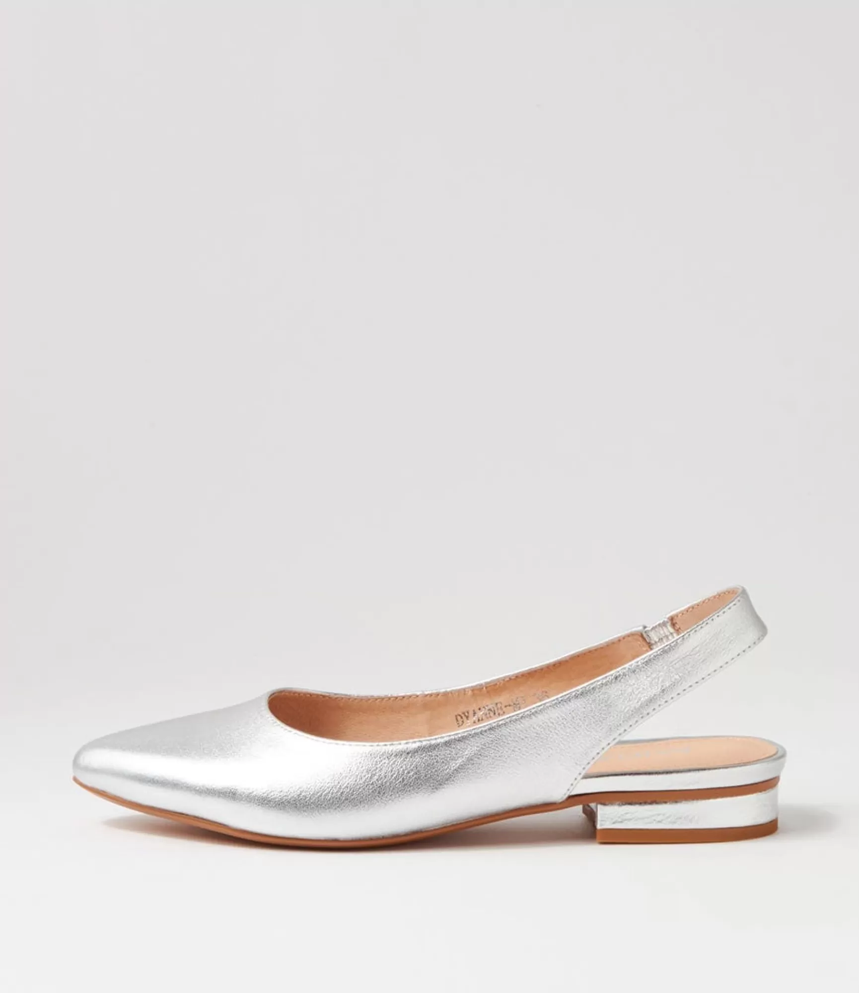 Cheap Midas Shoes Dyanne Silver Leather Flat Shoes