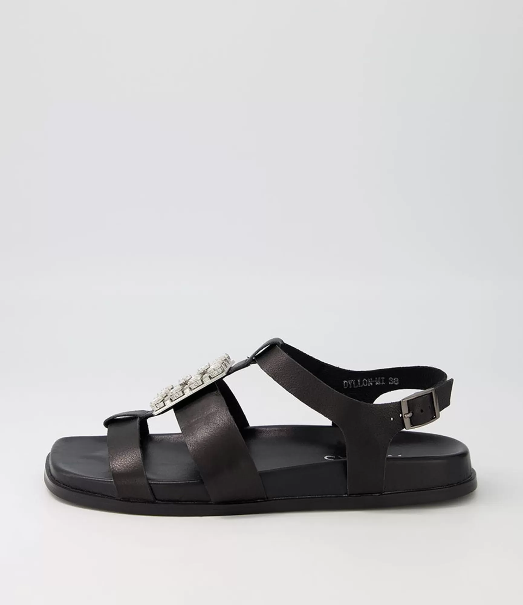 Flash Sale Midas Shoes Dyllon Black Leather Sandals