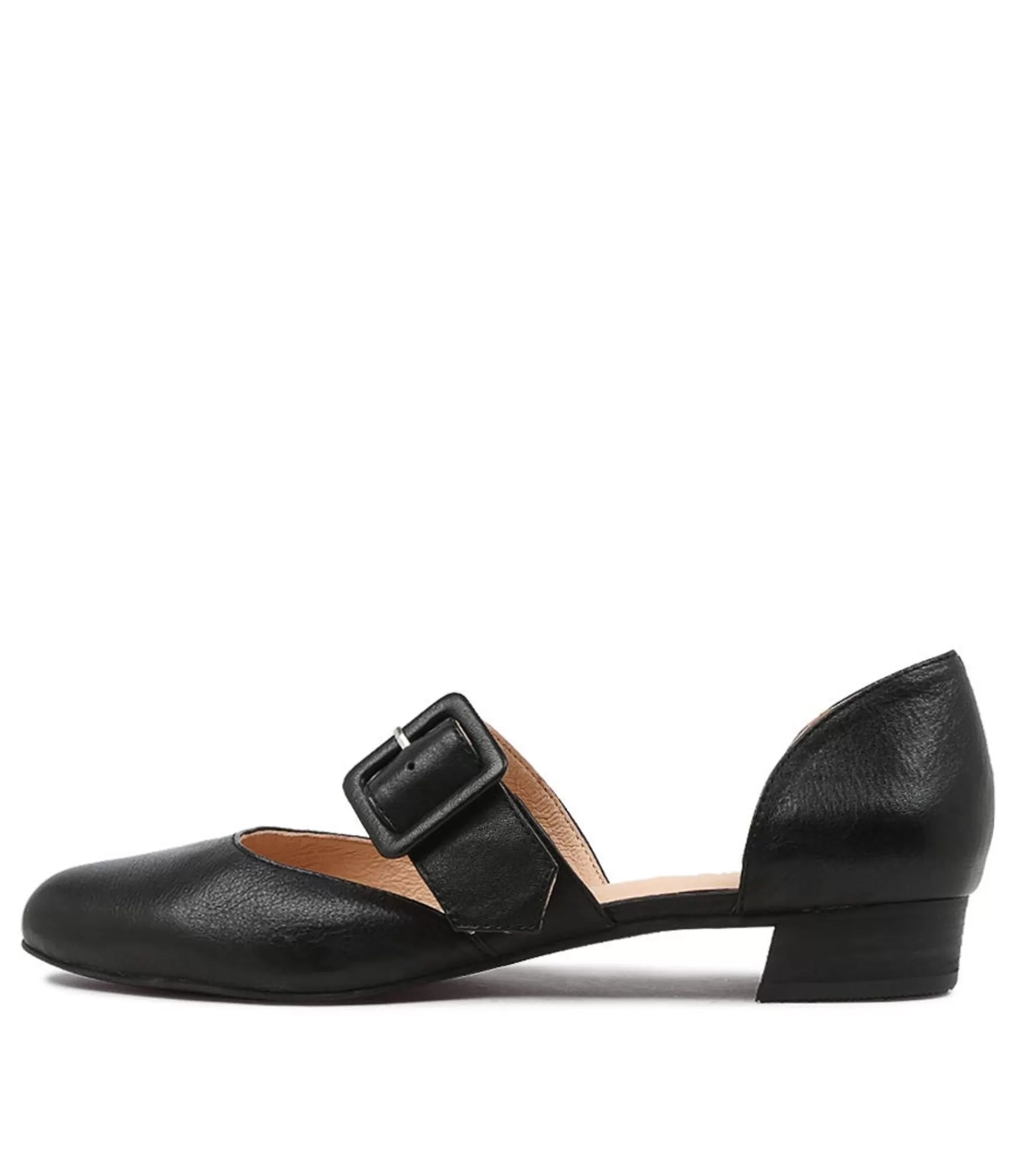 Best Midas Shoes Ebbie Black Leather Flat Shoes Bh