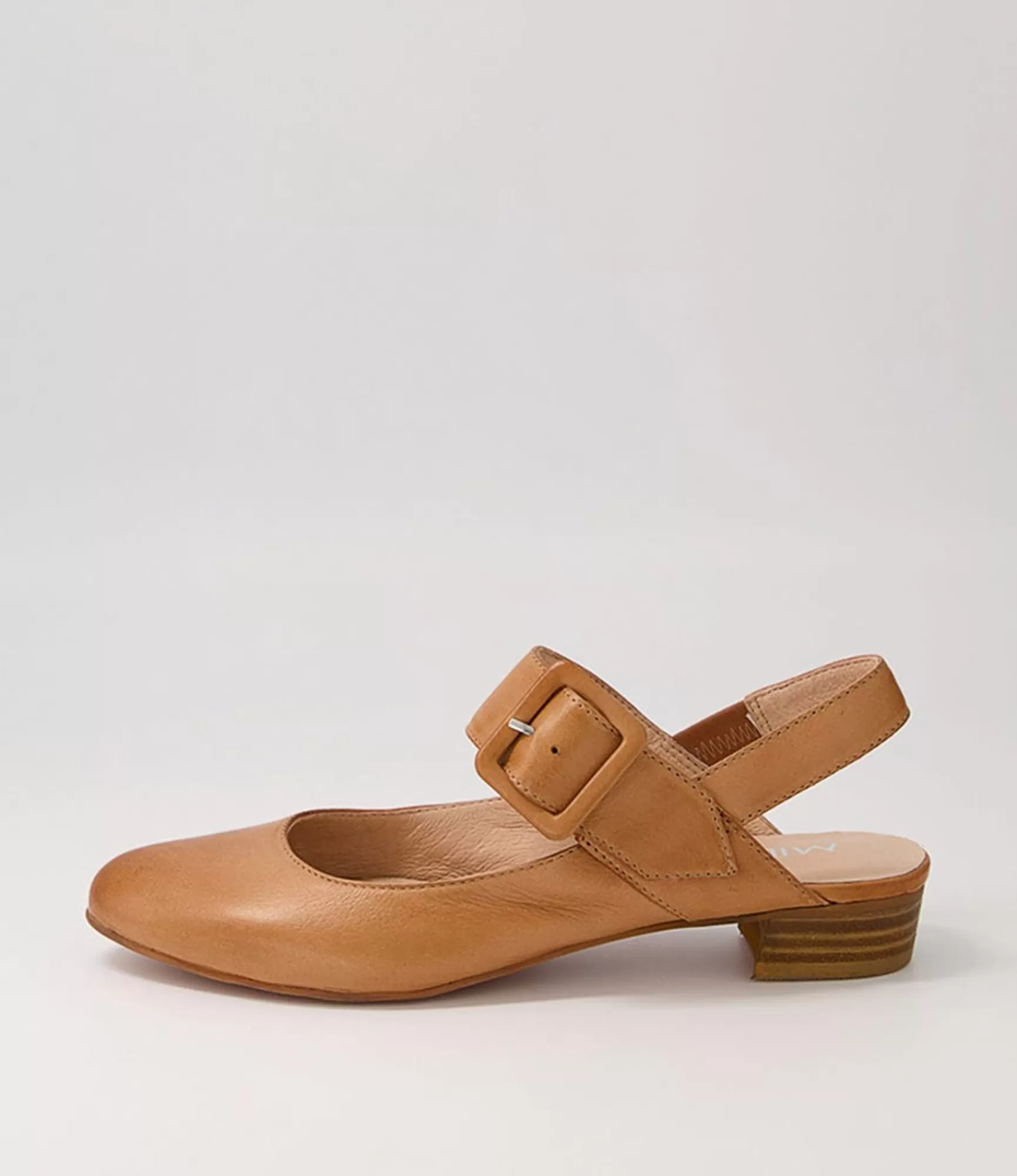 Best Midas Shoes Eleanor Dark Tan Leather Flat Shoes