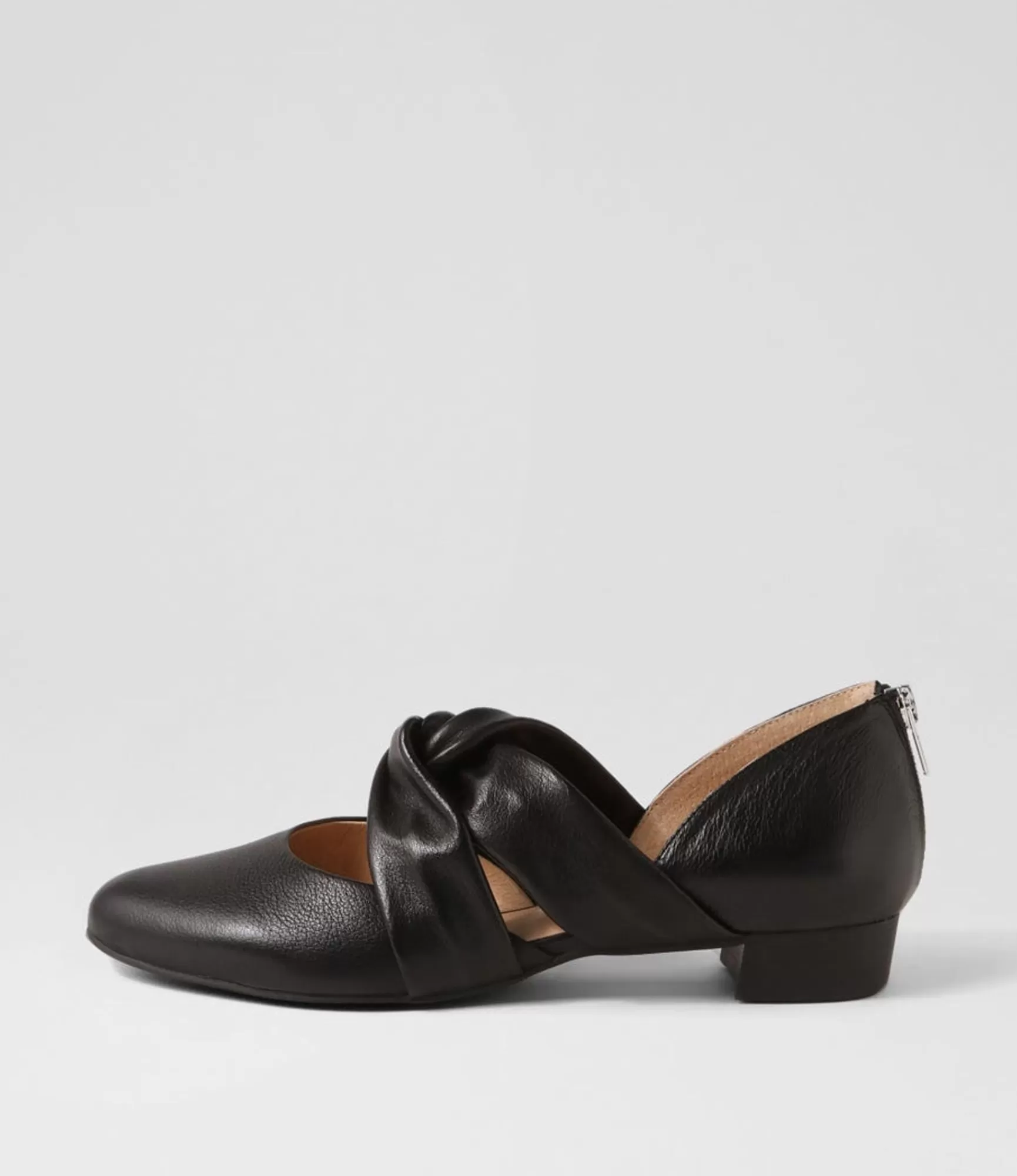 Best Sale Midas Shoes Envy Black Leather Flat Shoes