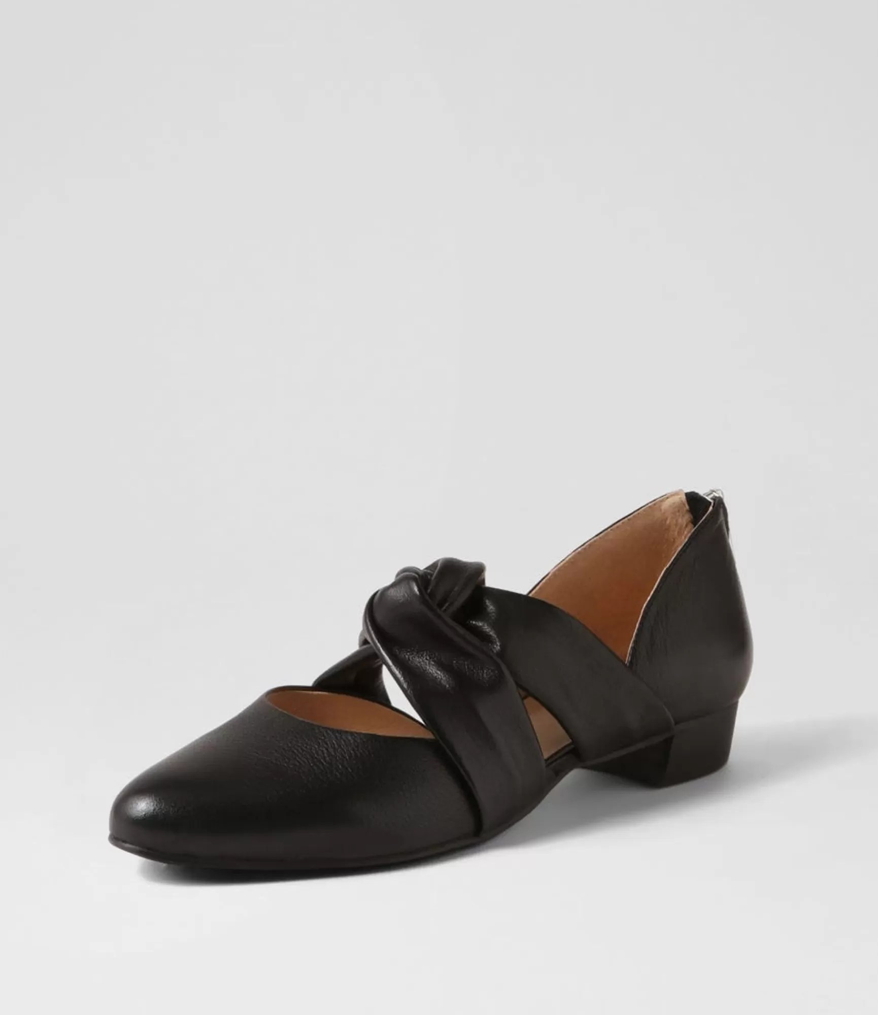 Best Sale Midas Shoes Envy Black Leather Flat Shoes