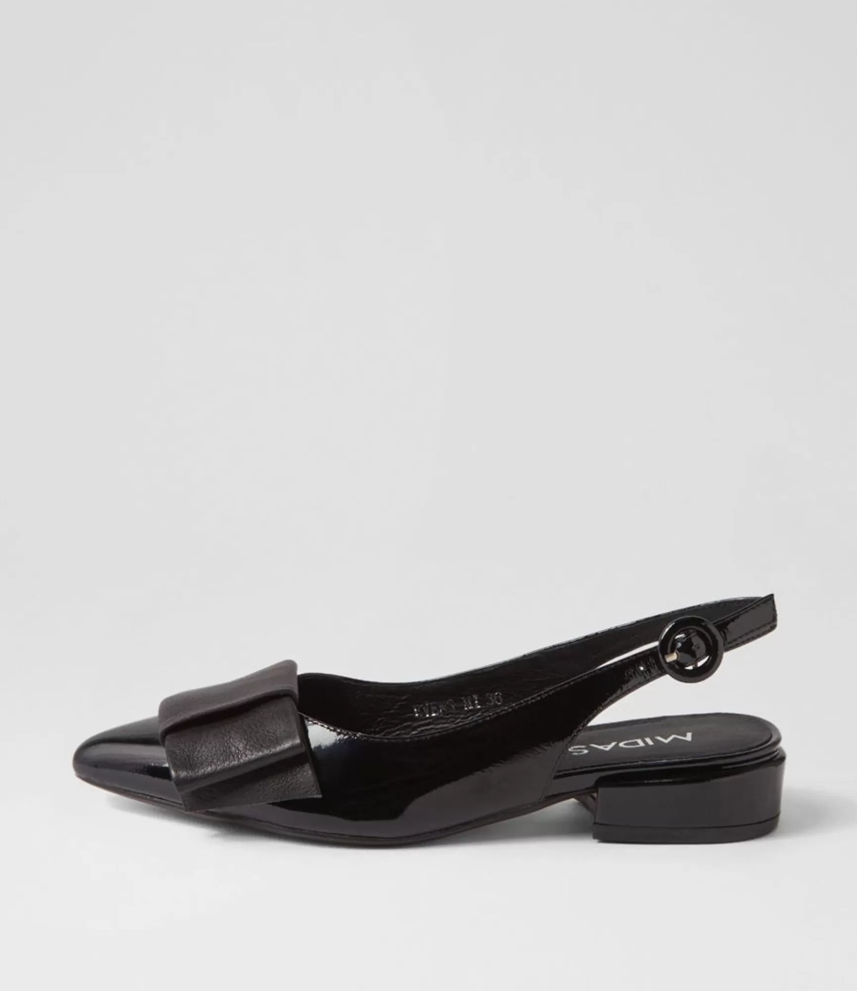 Shop Midas Shoes Evens Black Patent Leather Flat Shoes