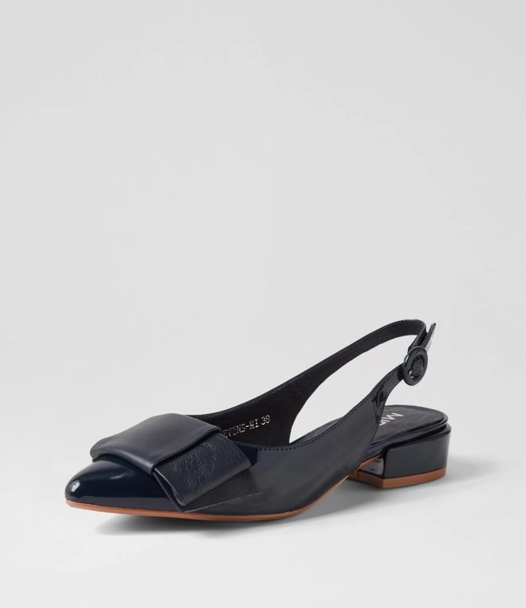 Online Midas Shoes Evens Navy Patent Leather Flat Shoes