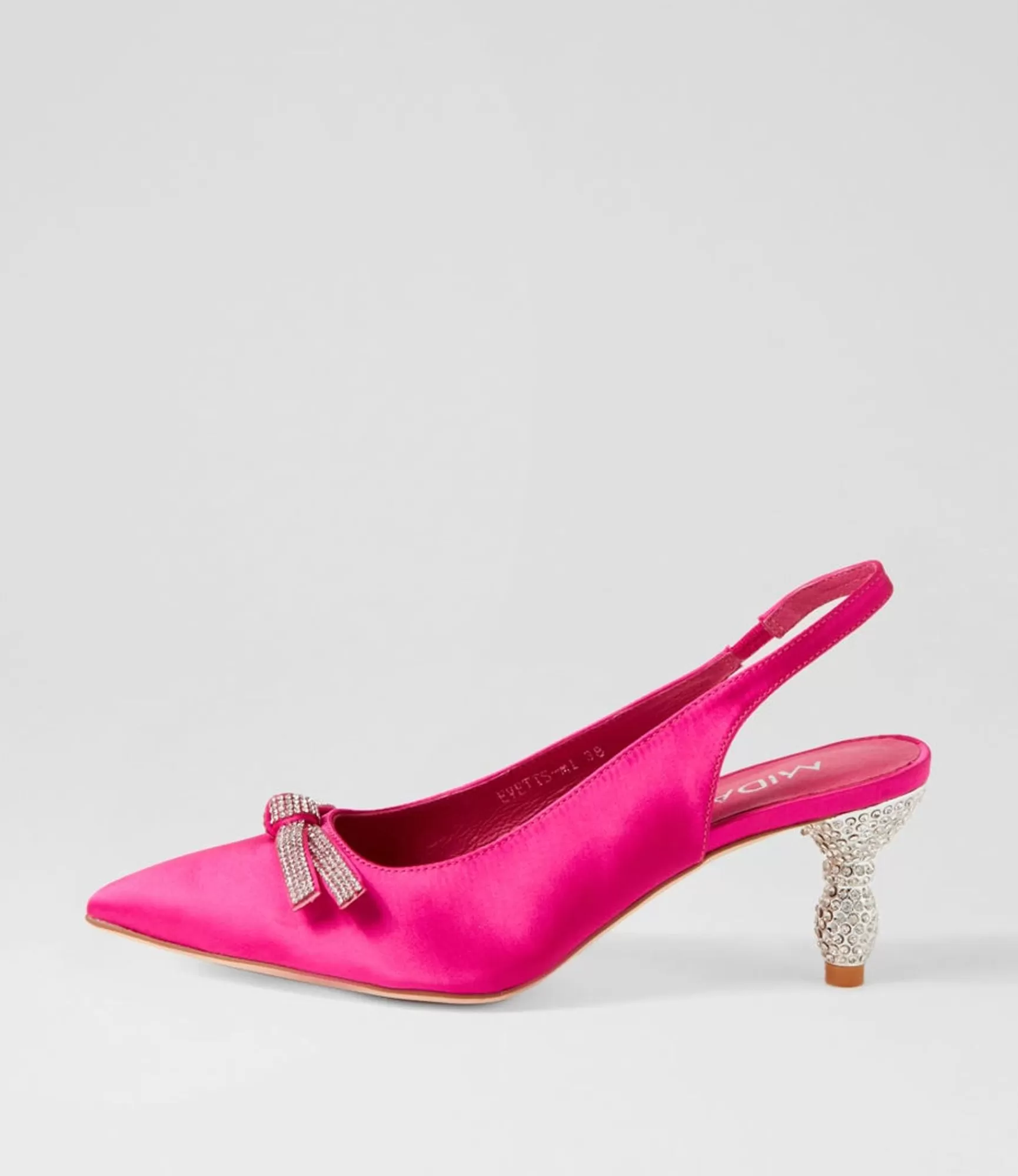 Store Midas Shoes Evetts Hot Pink Satin Heels