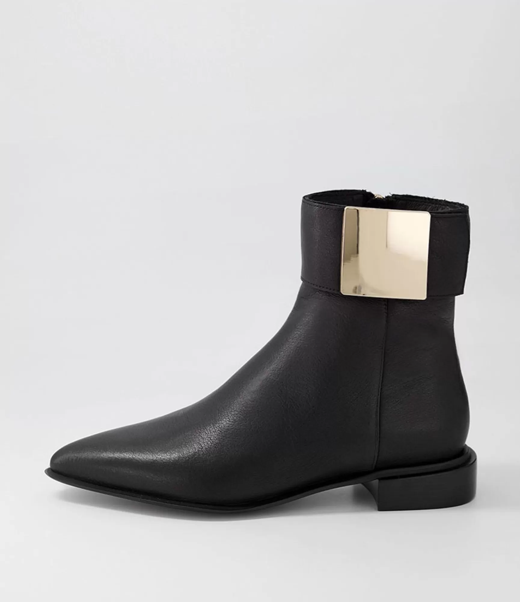Cheap Midas Shoes Evo Black Gold Leather Ankle Boots