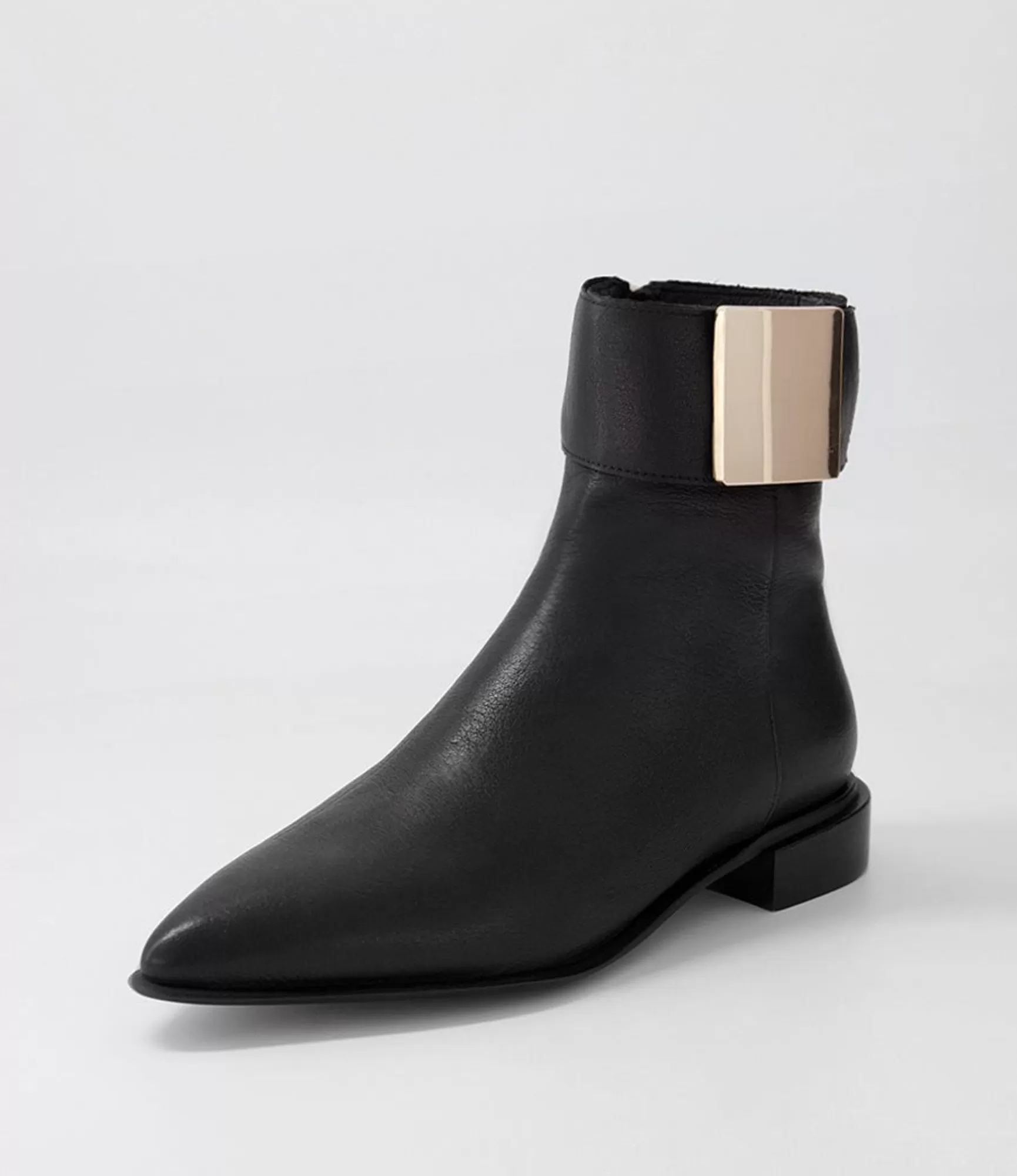Cheap Midas Shoes Evo Black Gold Leather Ankle Boots