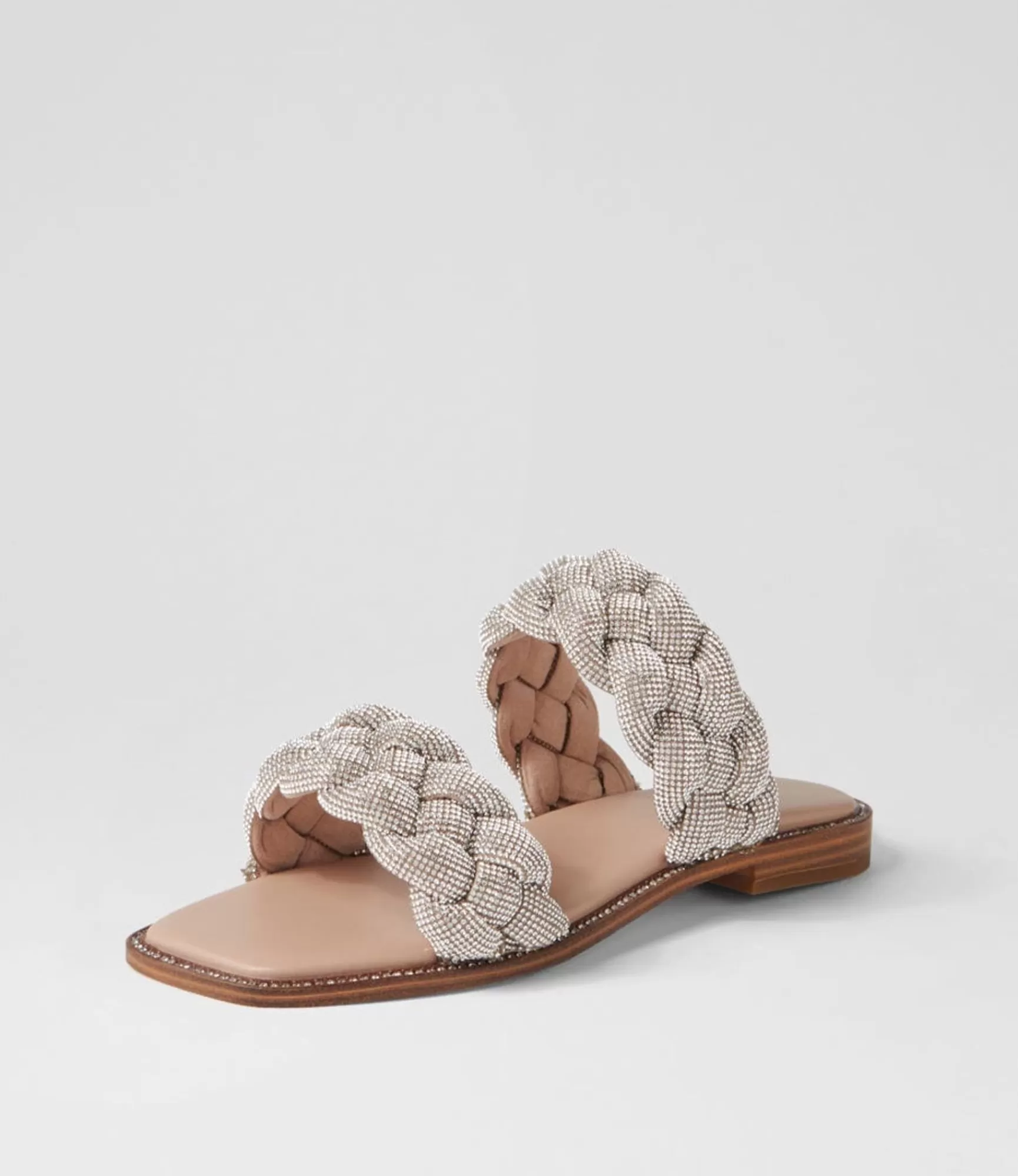 Store Midas Shoes Faba Silver Nude Jewels Slides