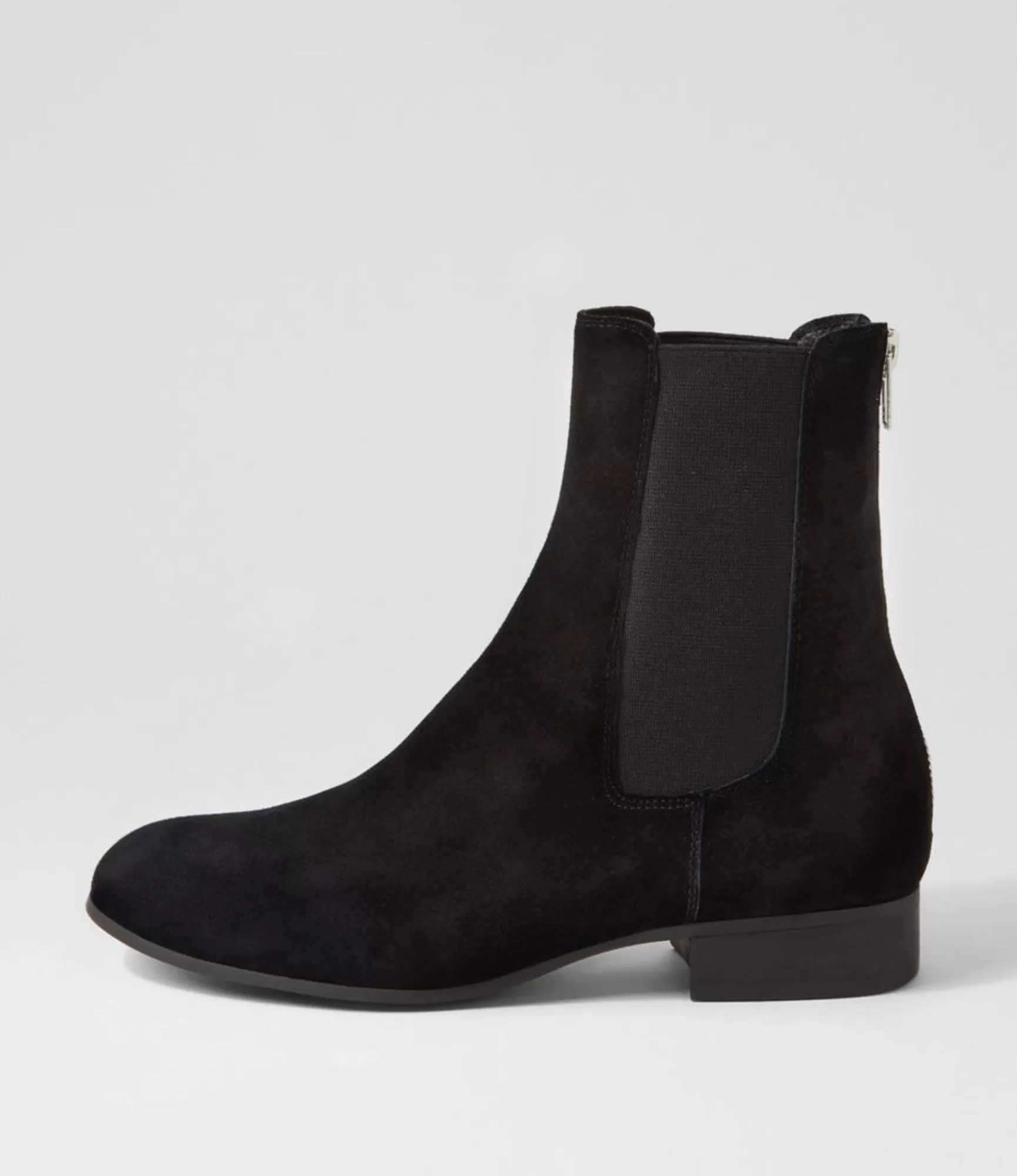 Hot Midas Shoes Fally Black Suede Chelsea Boots
