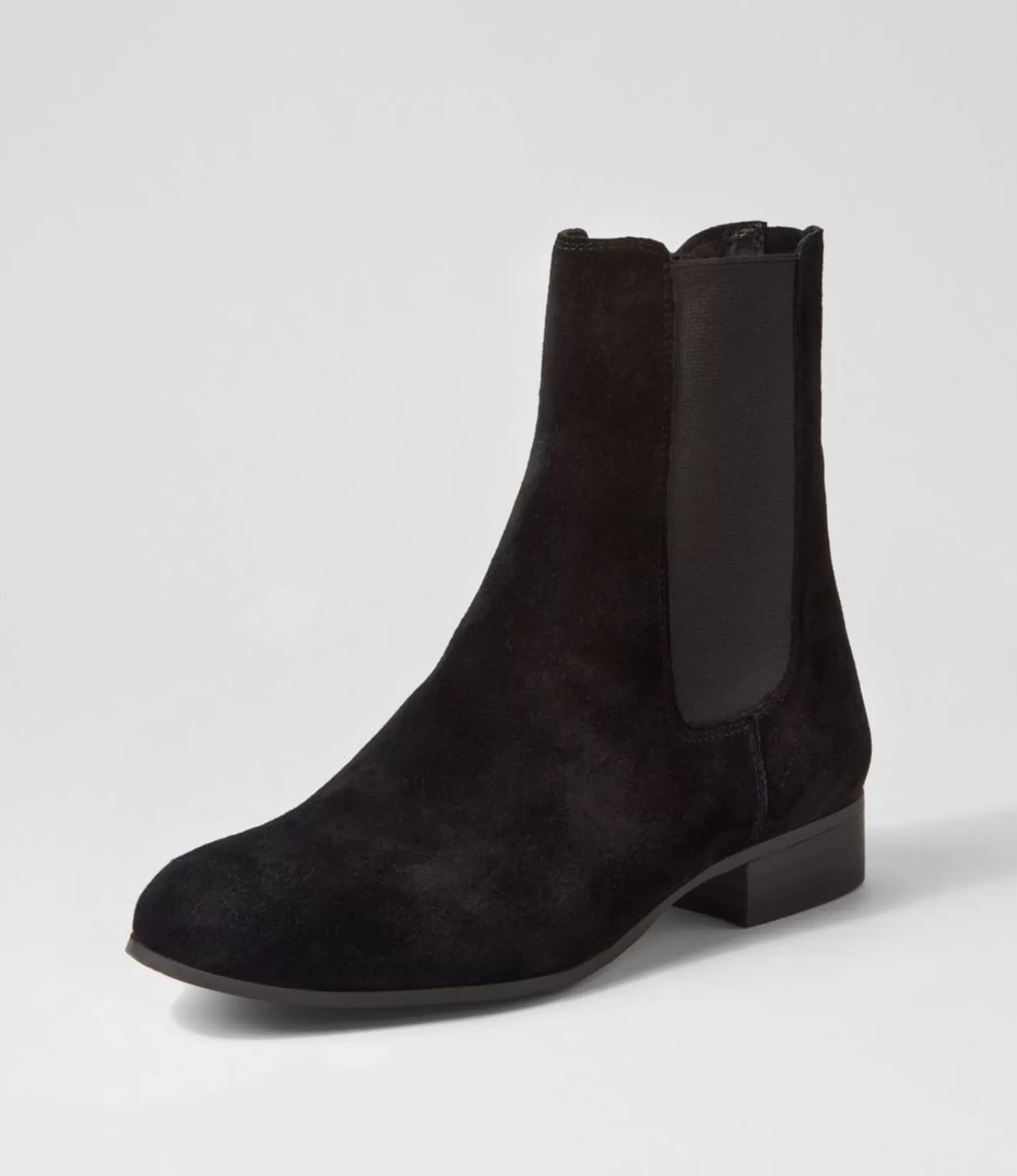 Hot Midas Shoes Fally Black Suede Chelsea Boots