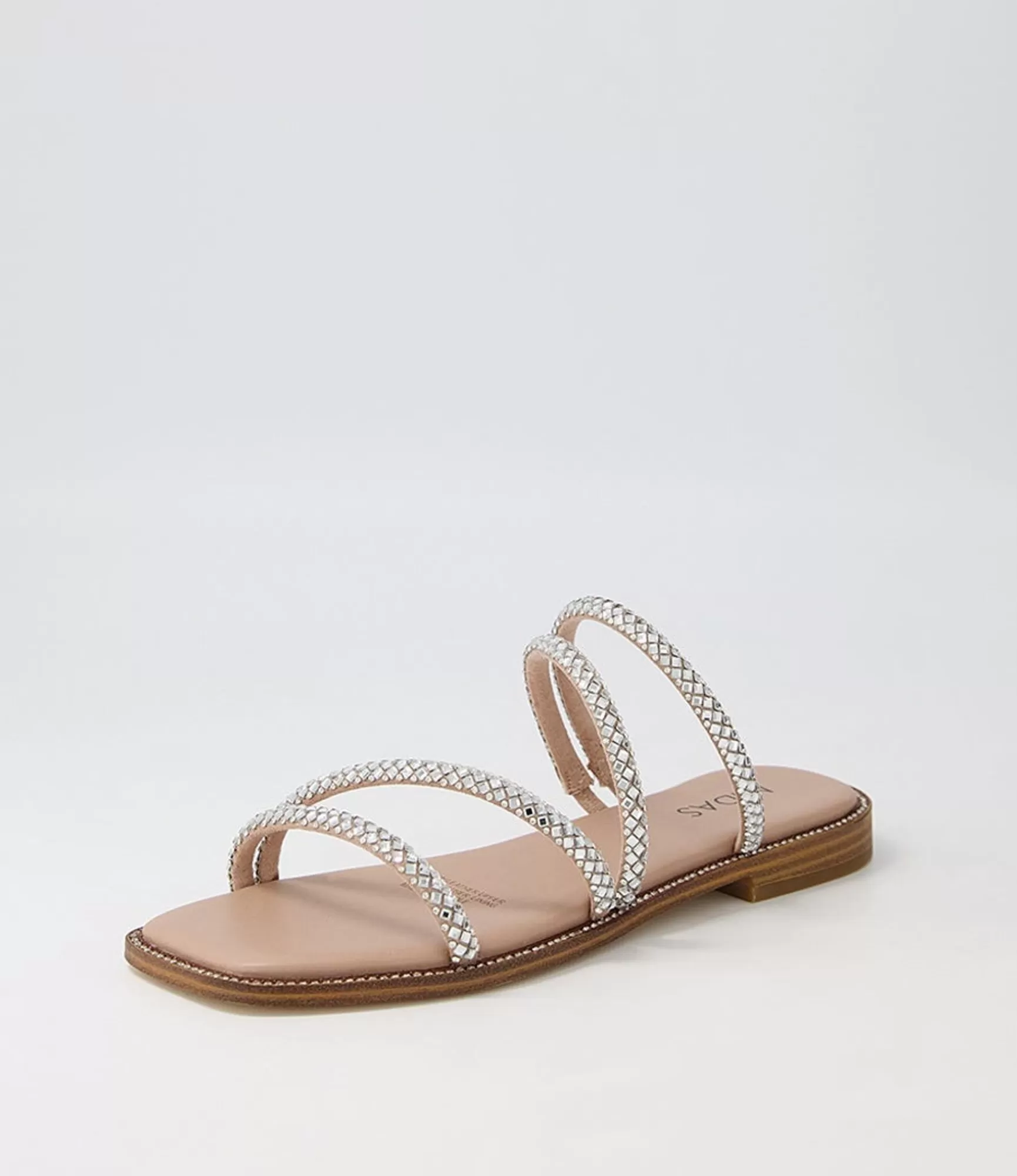 Discount Midas Shoes Fanto Silver Nude Jewels Slides