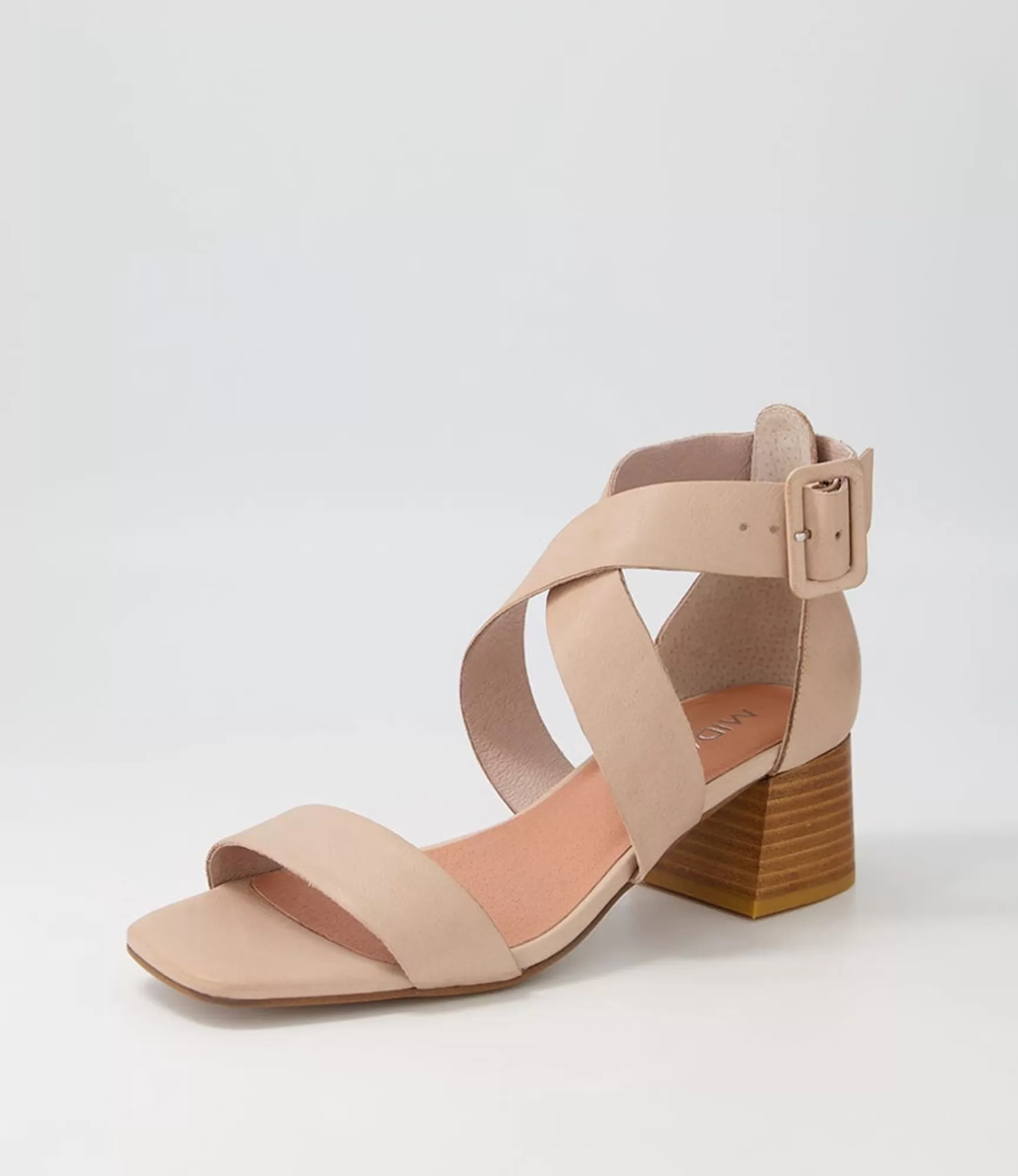 New Midas Shoes Farlane Dark Nude Leather Sandals