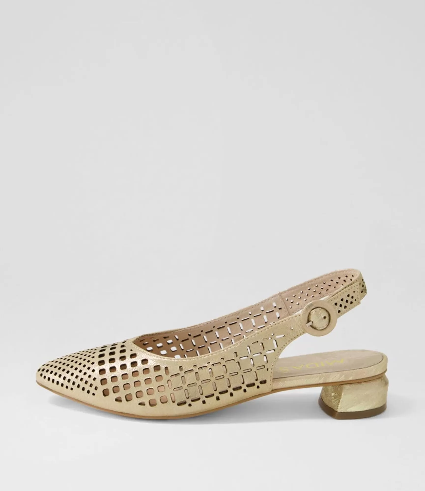 Outlet Midas Shoes Favla Platino Scratch Leather Flat Shoes