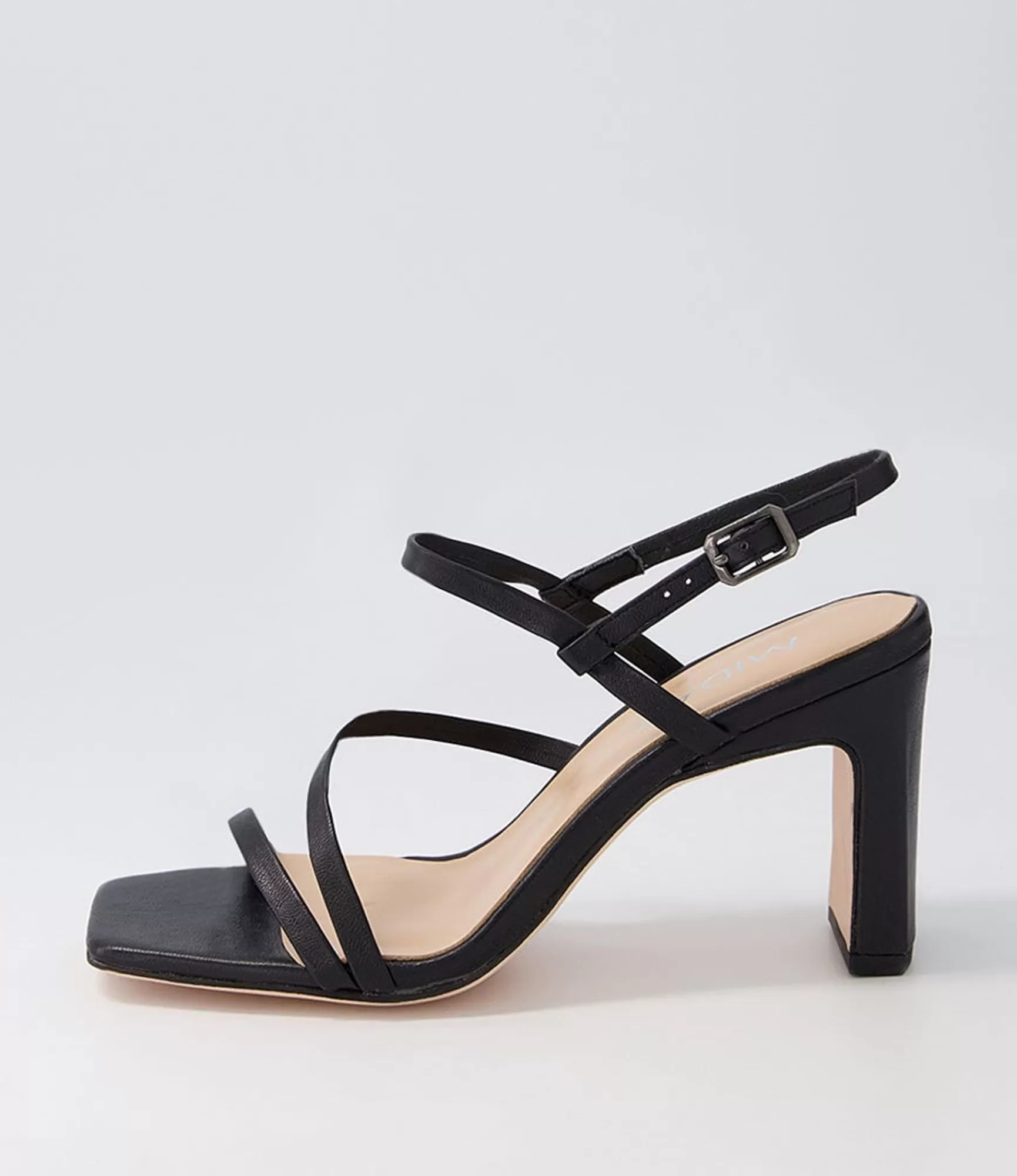 Outlet Midas Shoes Fayte Black Leather Sandals