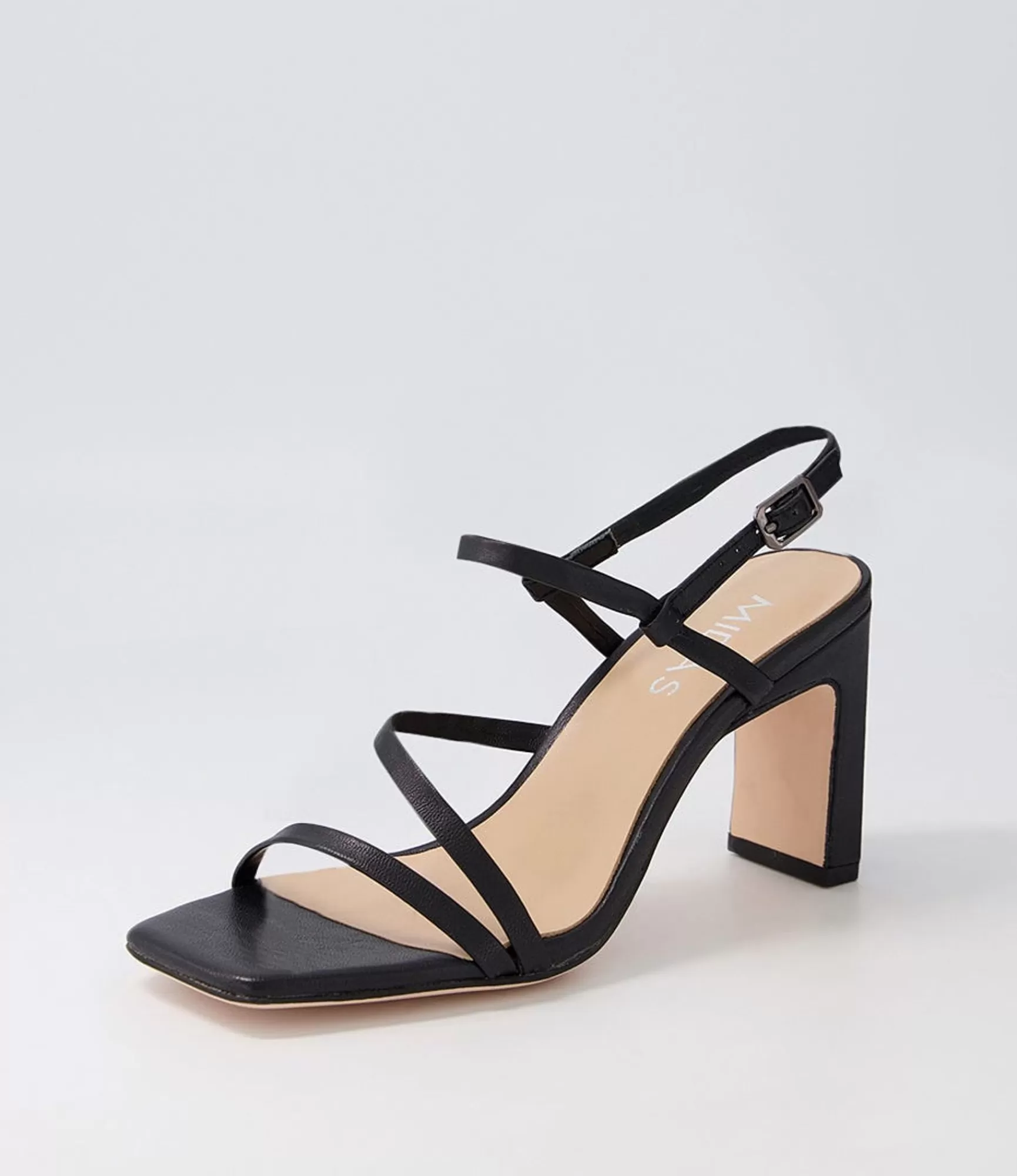 Outlet Midas Shoes Fayte Black Leather Sandals