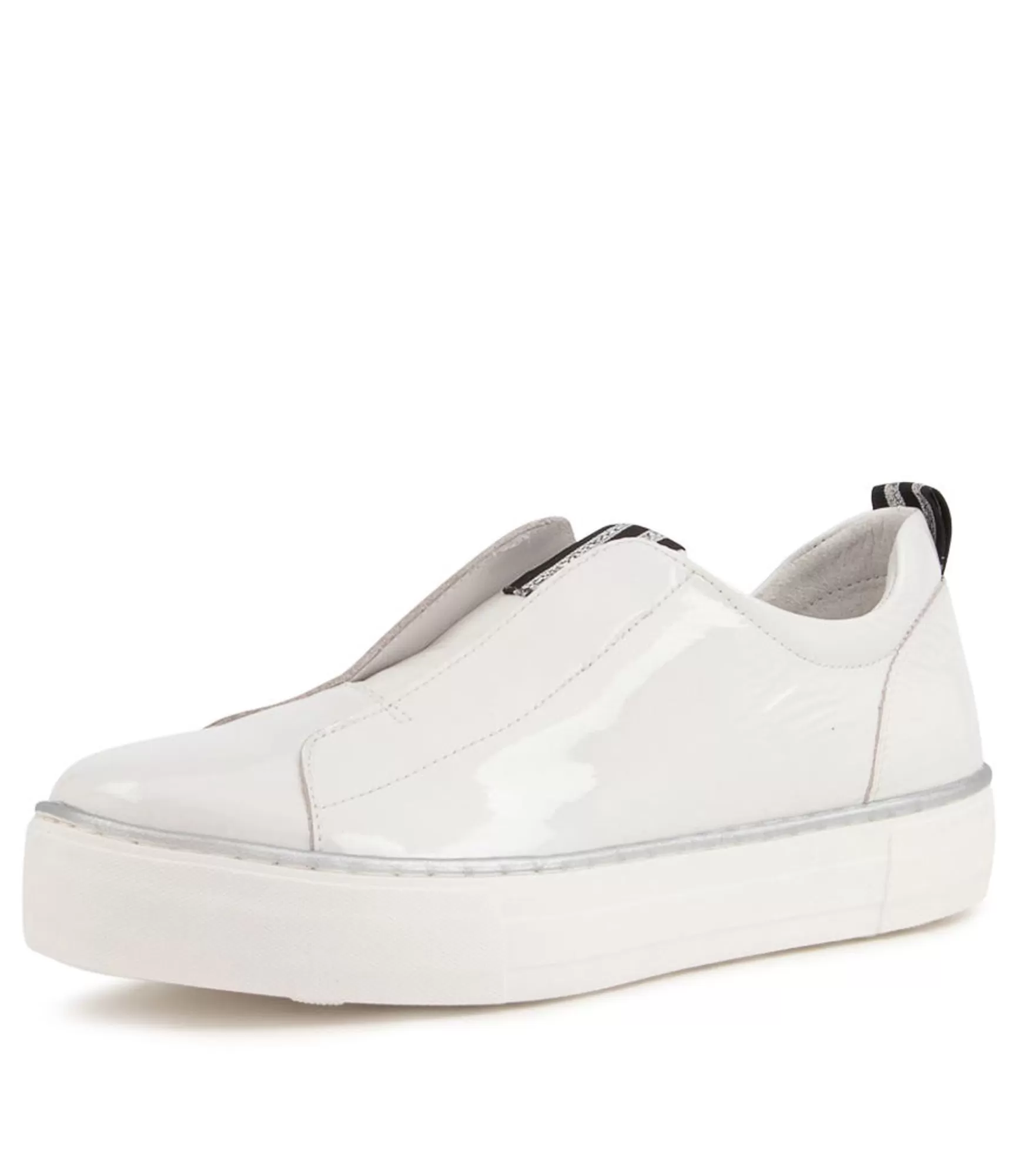 Cheap Midas Shoes Feathers White Patent Leather Sneakers