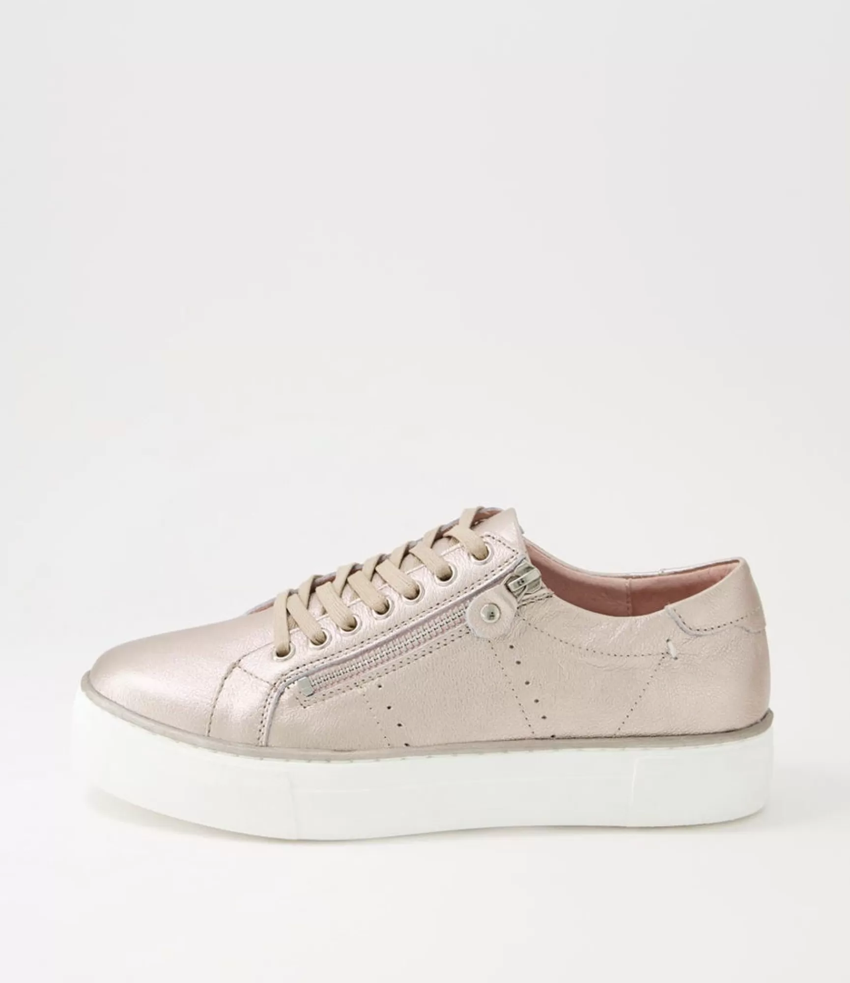 New Midas Shoes Feema Platino White Leather Sneakers