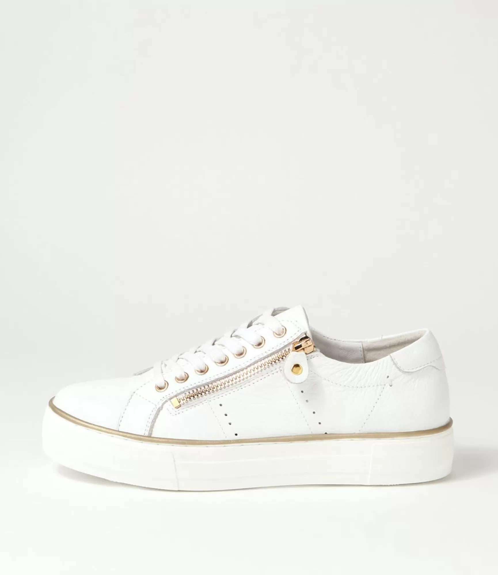Clearance Midas Shoes Feema White Leather Sneakers