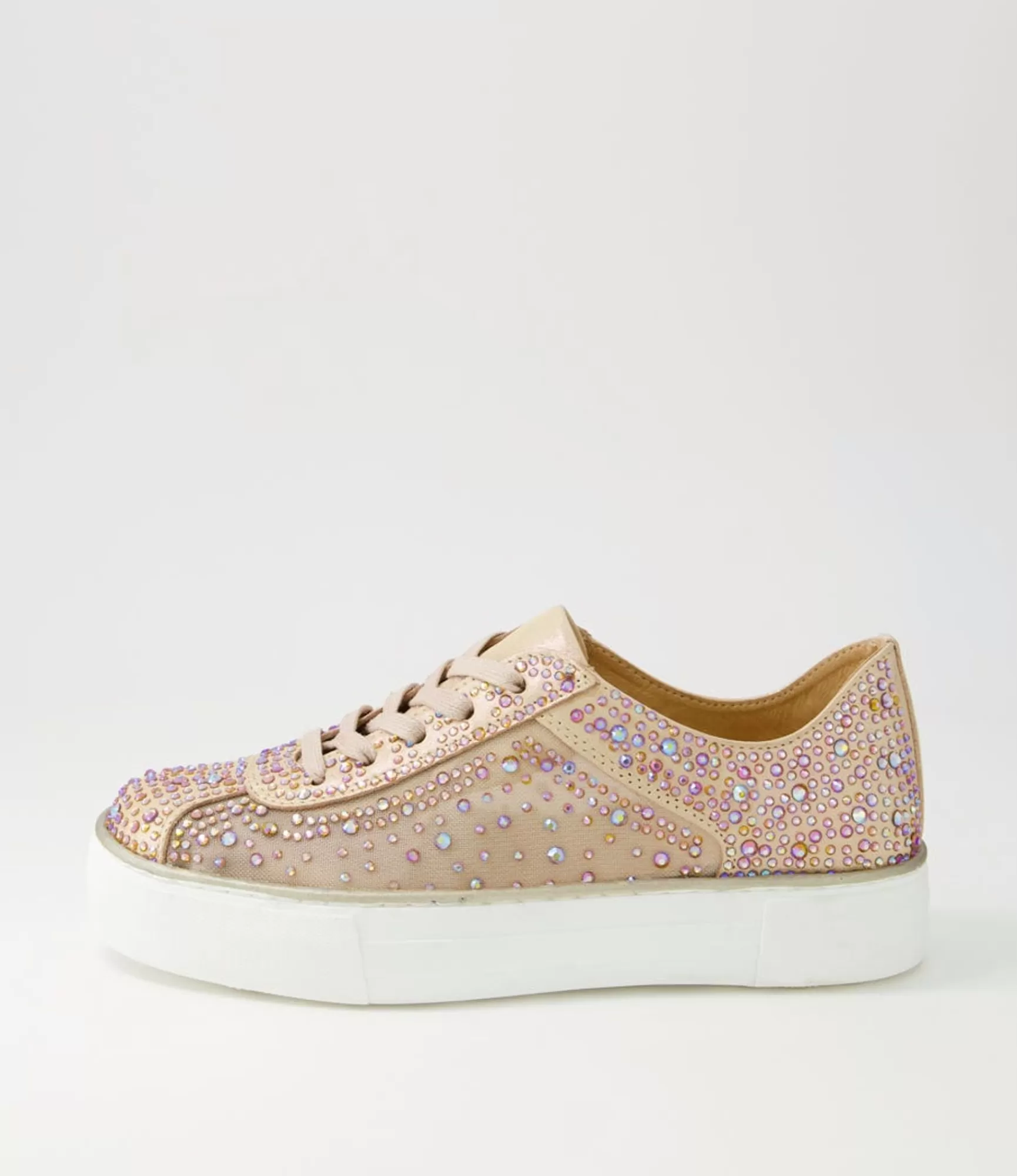 Flash Sale Midas Shoes Fillip Old Gold Shimmer Leather Mesh Sneakers