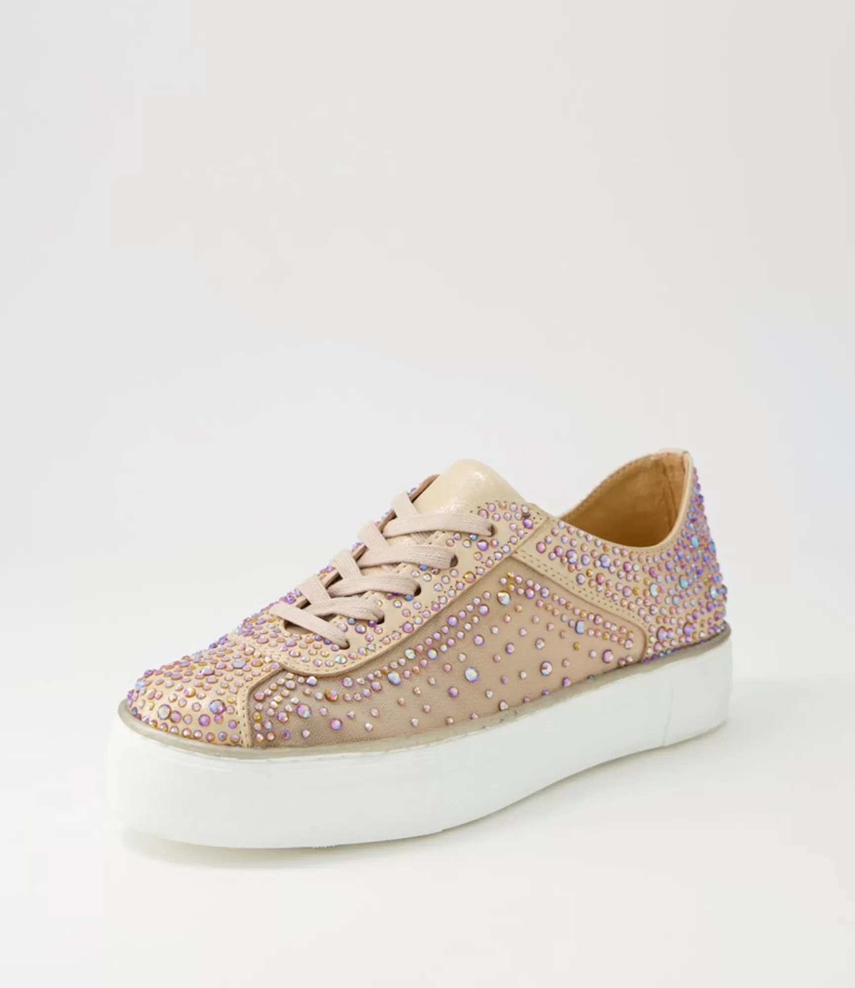 Flash Sale Midas Shoes Fillip Old Gold Shimmer Leather Mesh Sneakers