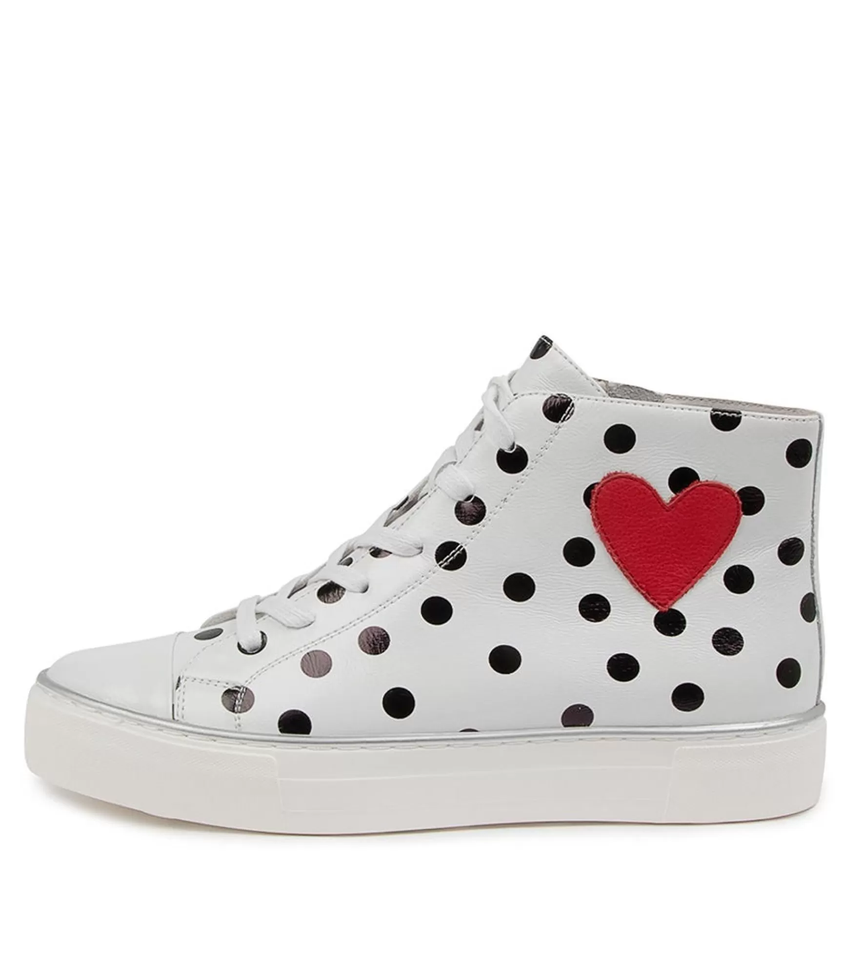 New Midas Shoes Flick White&Black Spot