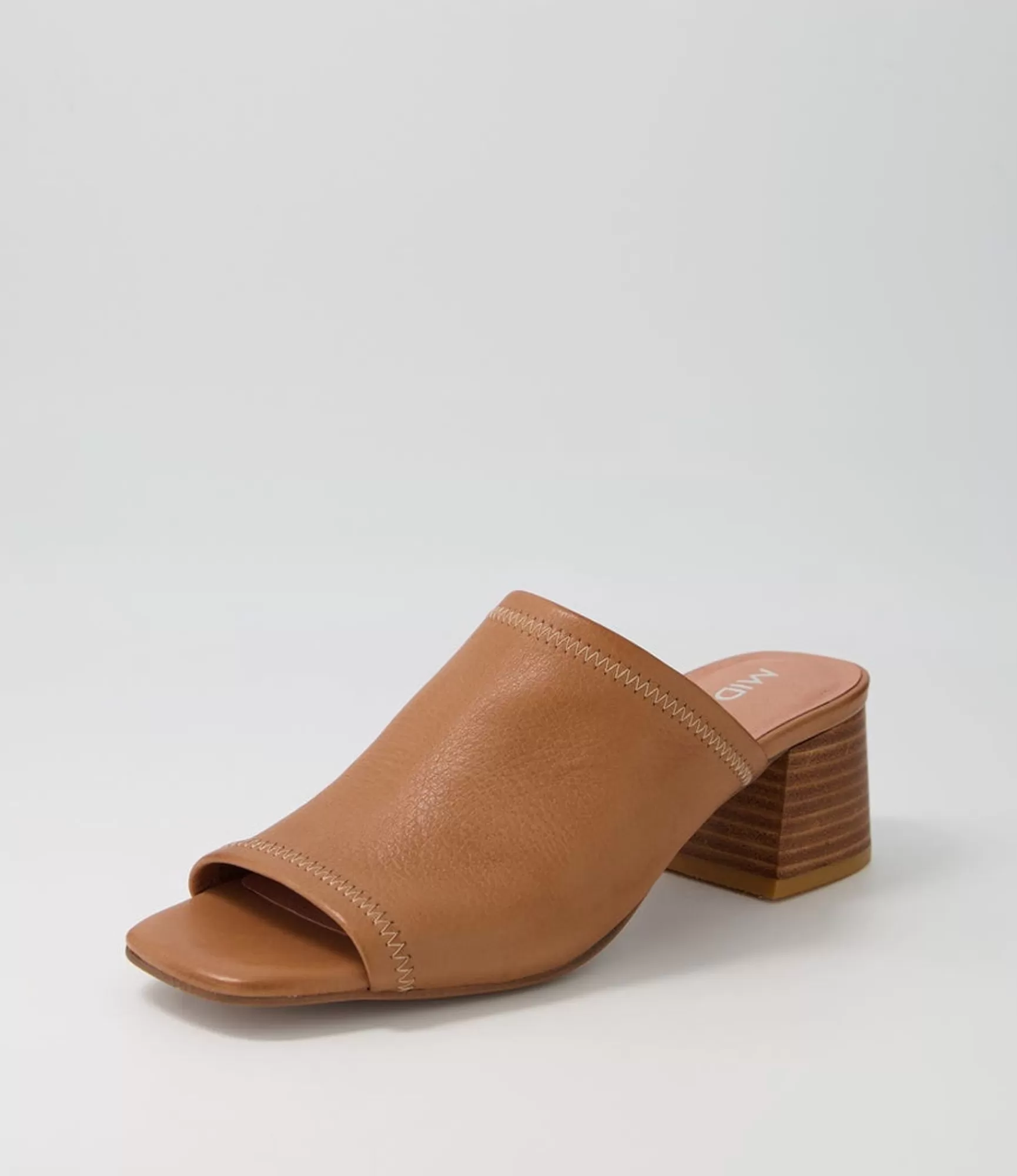 Cheap Midas Shoes Florene Tan Leather Slides