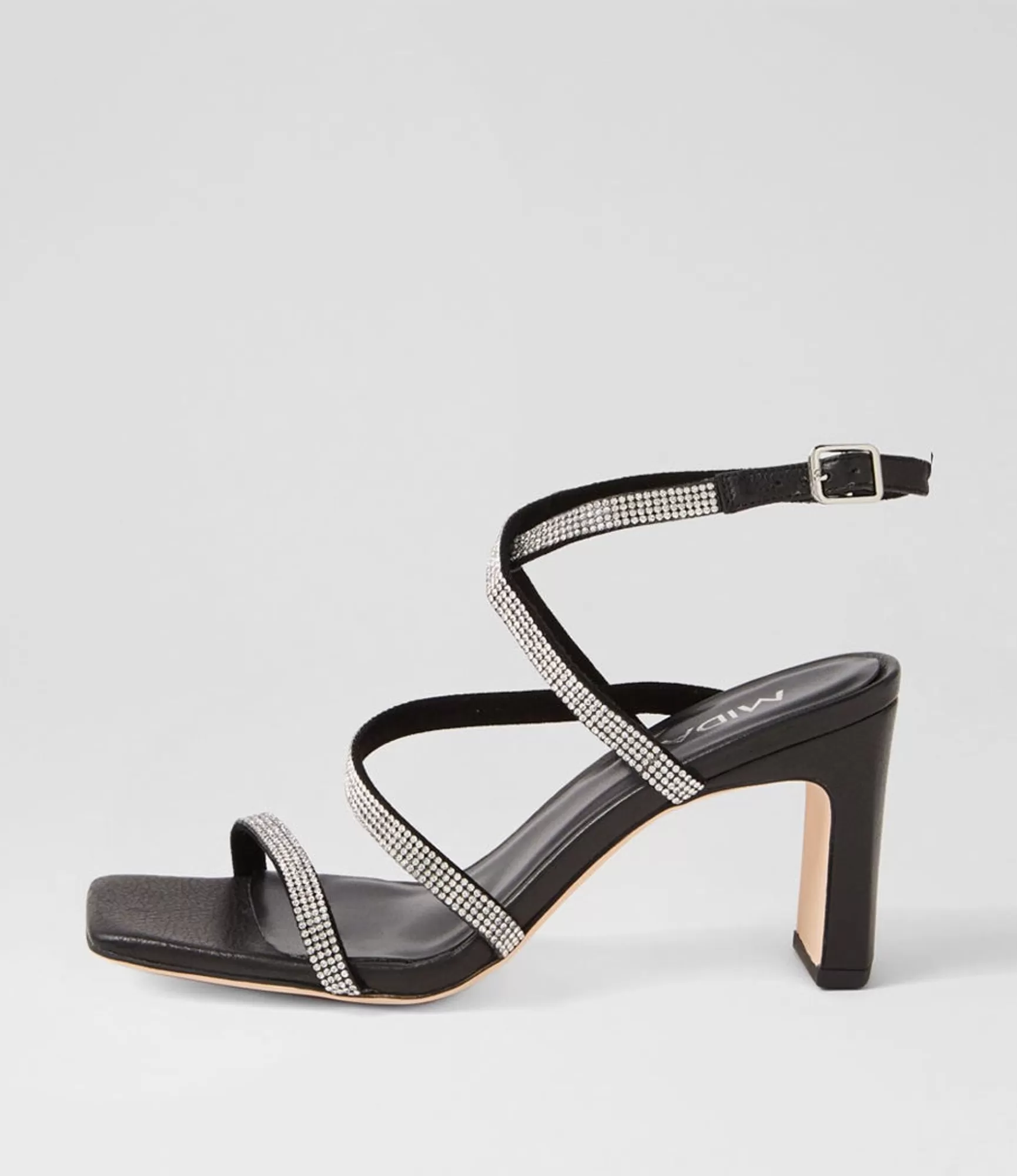 Best Sale Midas Shoes Flounder Black Silver Jewels Leather Sandals