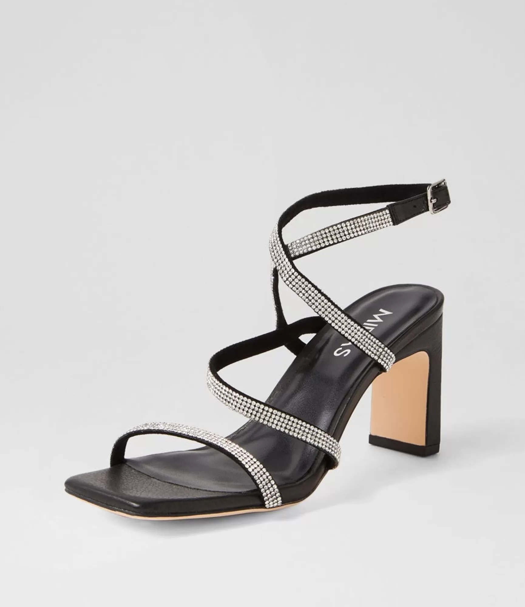 Best Sale Midas Shoes Flounder Black Silver Jewels Leather Sandals